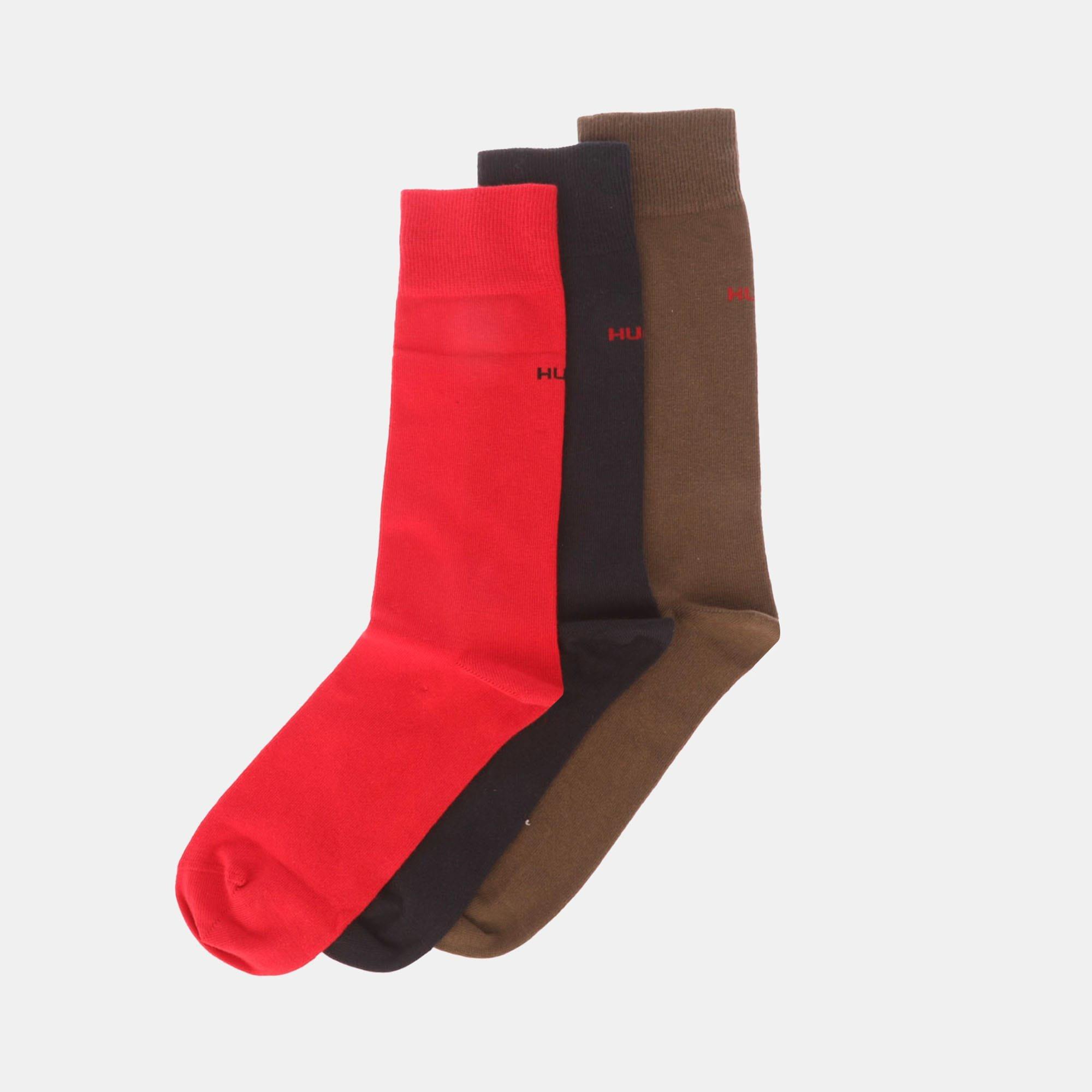 Multi Colour - Hugo - 3 Pack of Logo Socks - 1