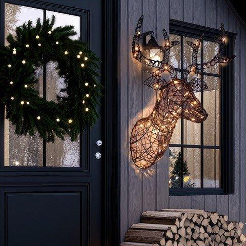 The Spirit Of Christmas LED Stag Head 54 Natural One Size