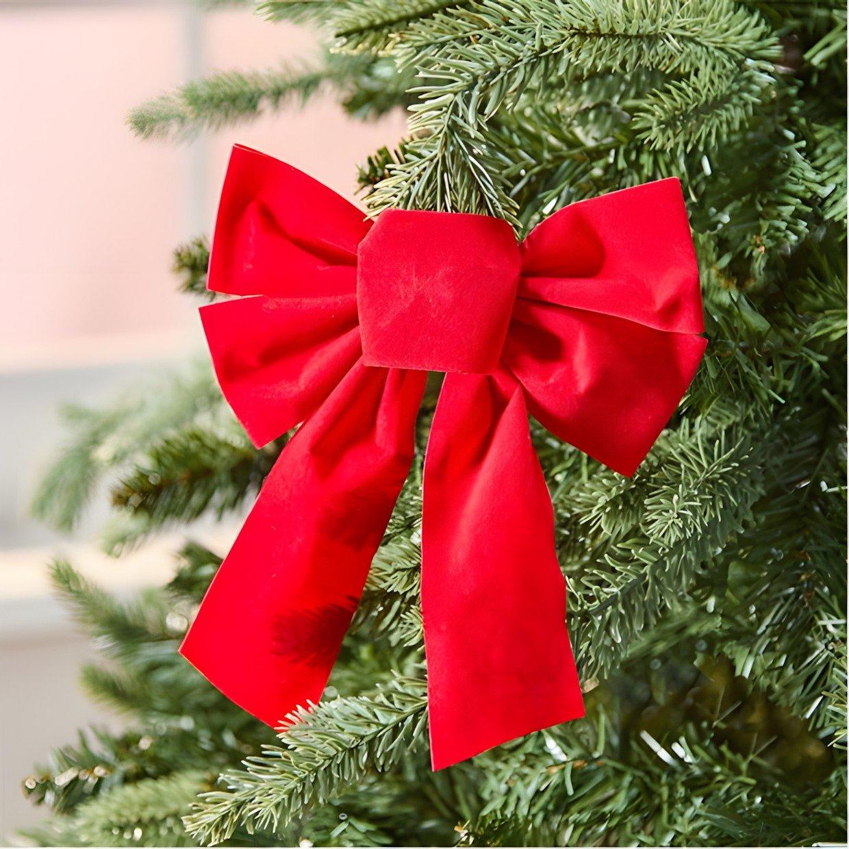 Red - The Spirit Of Christmas - 4pk Velvet Bow 54 Red One Size - 3