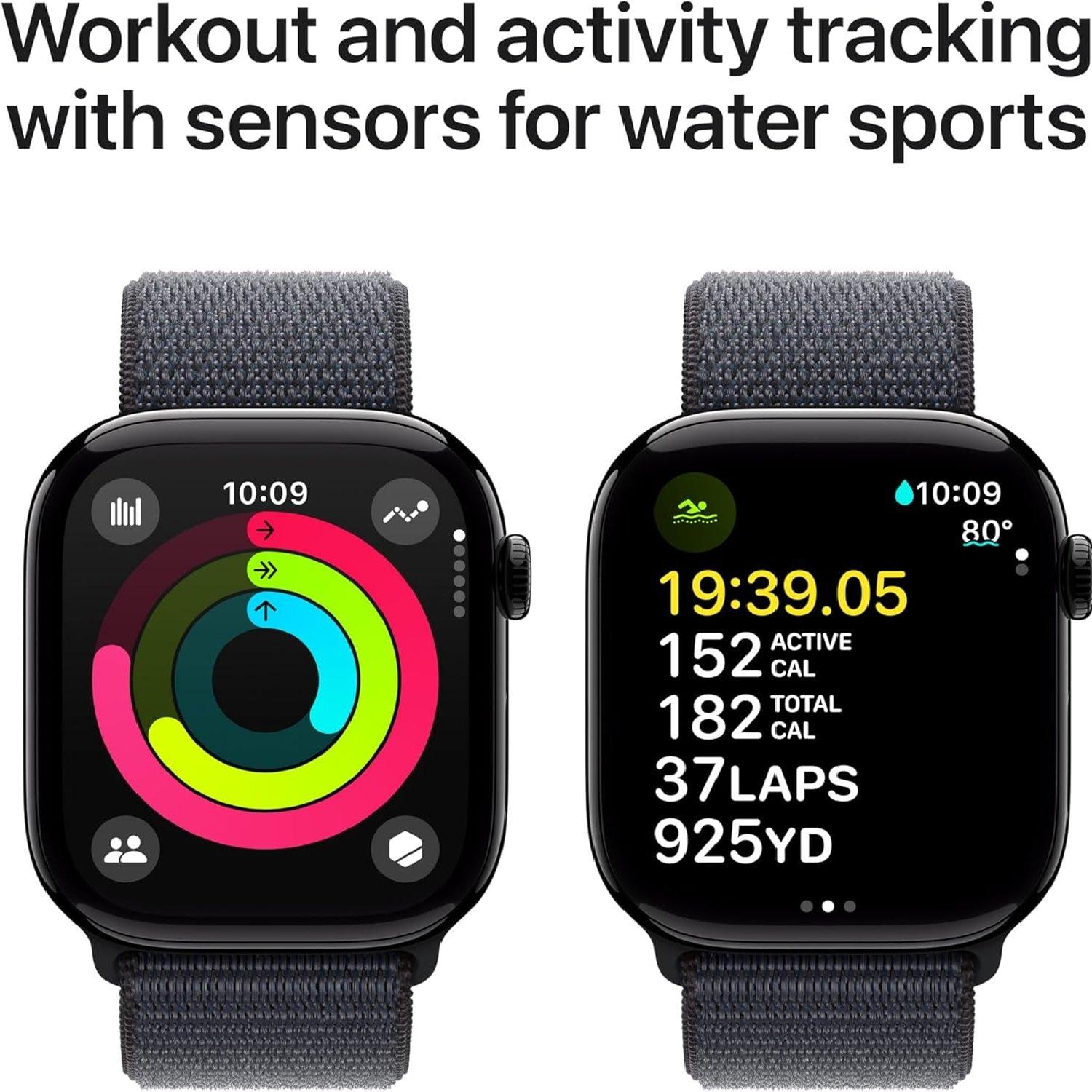 Ink - Apple - Apple Watch Series 10 GPS 46mm Sport Loop - 4