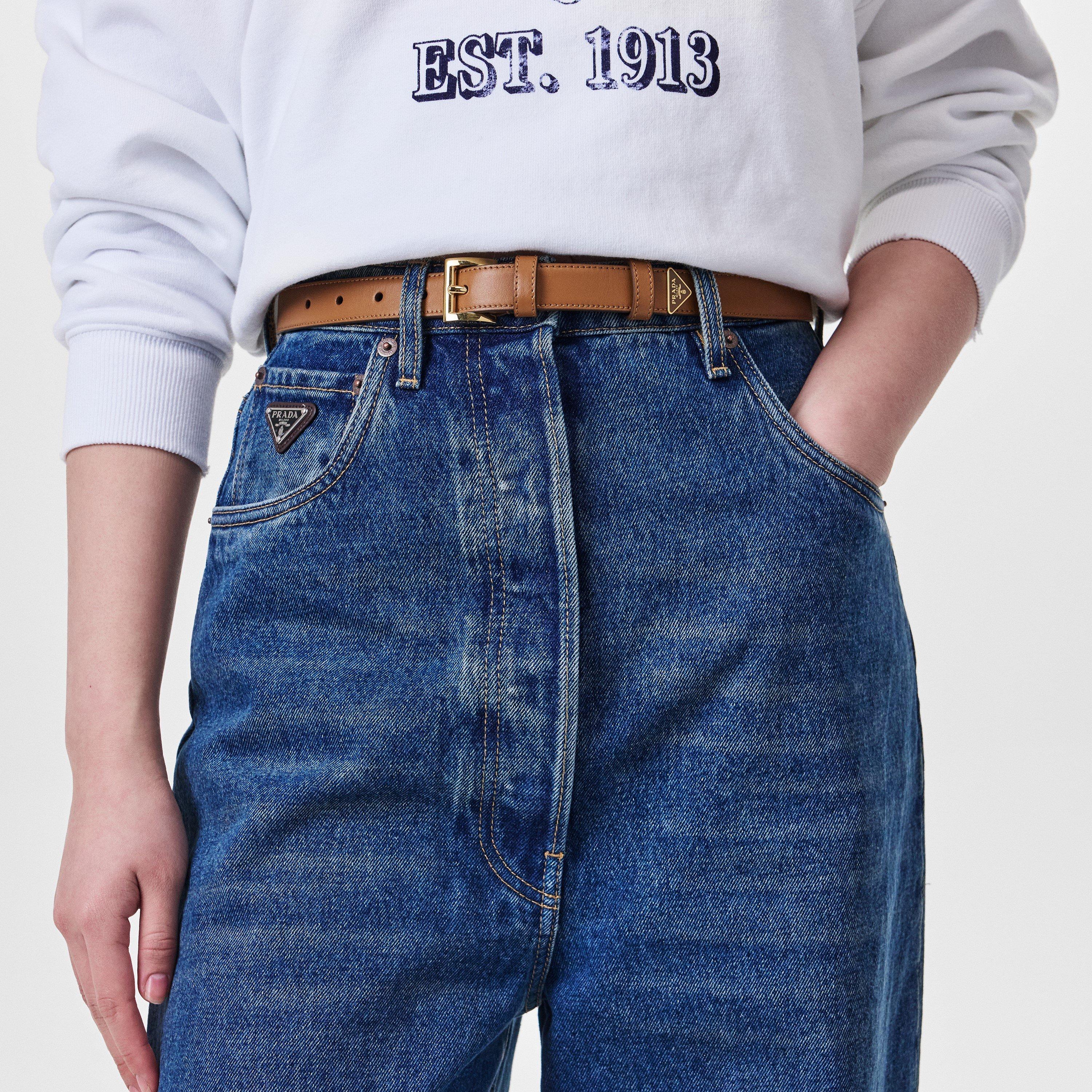 Caramel - Prada - Triangle Logo Belt - 2