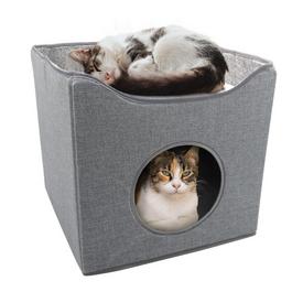 Country Club Grey Folding Cat House 40x40x38cm
