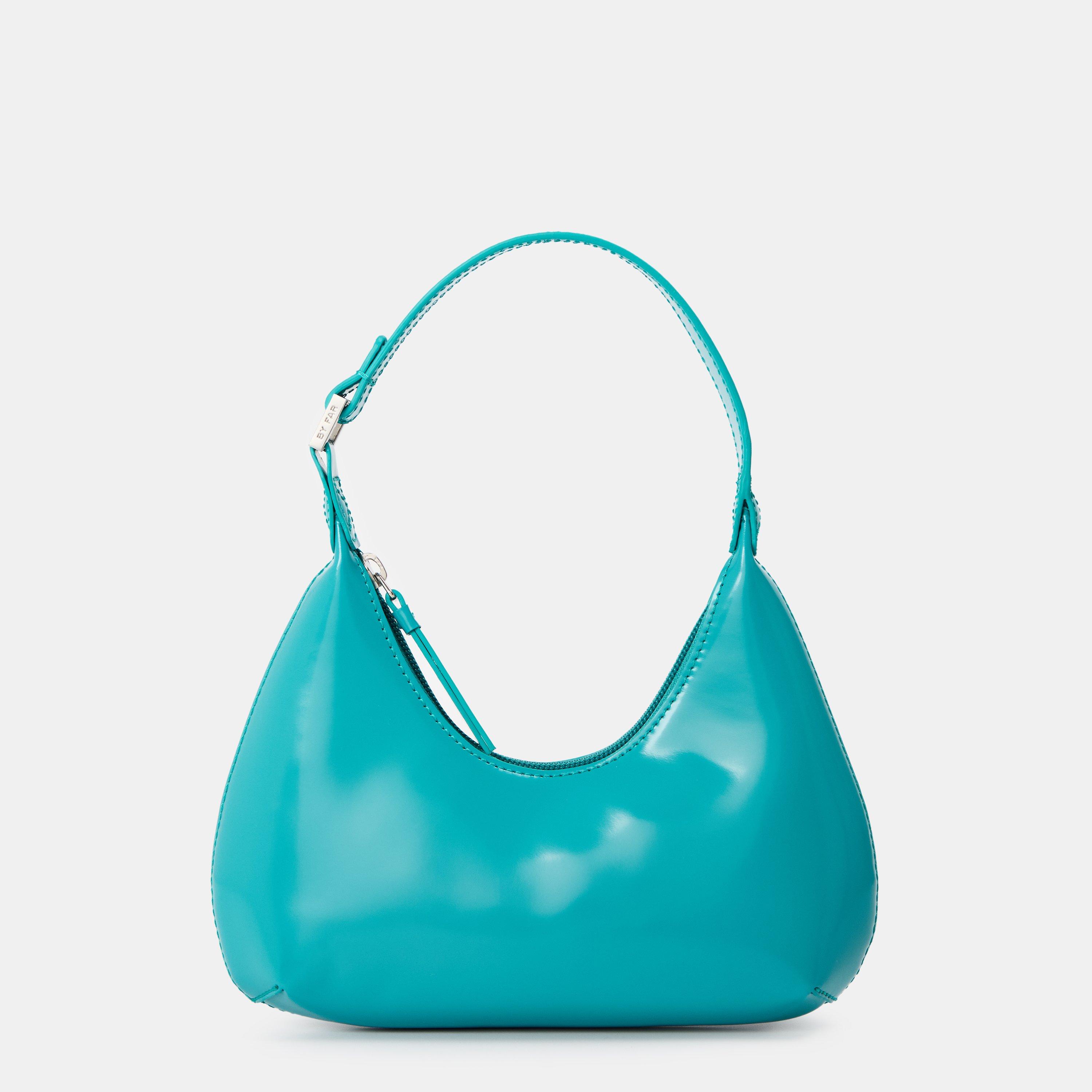Blue - By Far - Women's Leather Shoulder Bag - 1