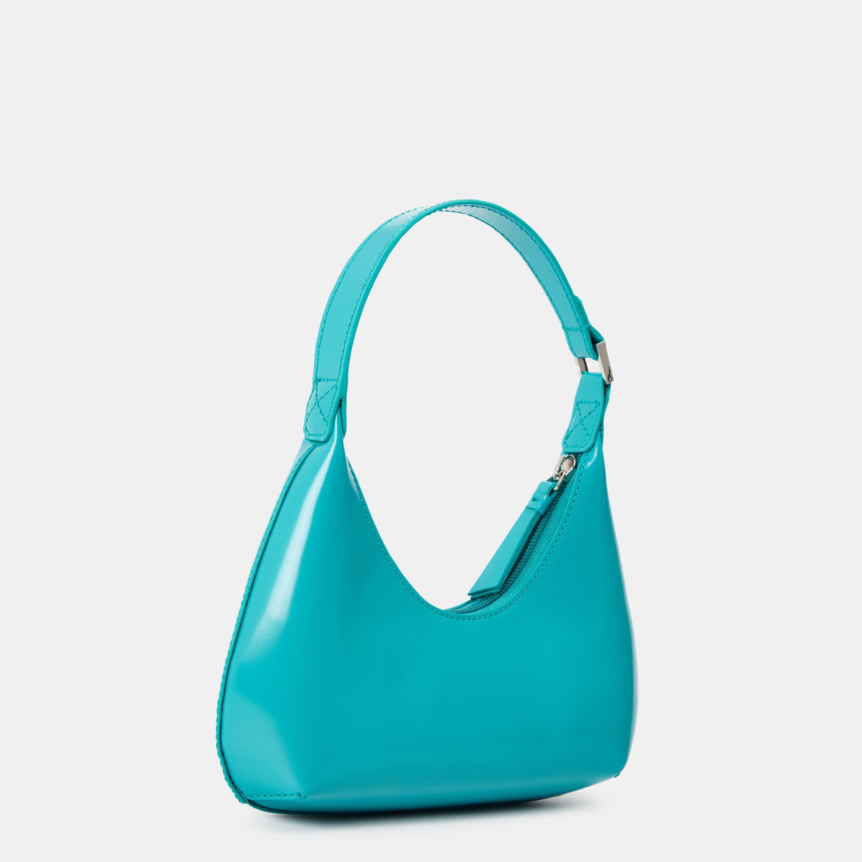 Blue - By Far - Women's Leather Shoulder Bag - 2