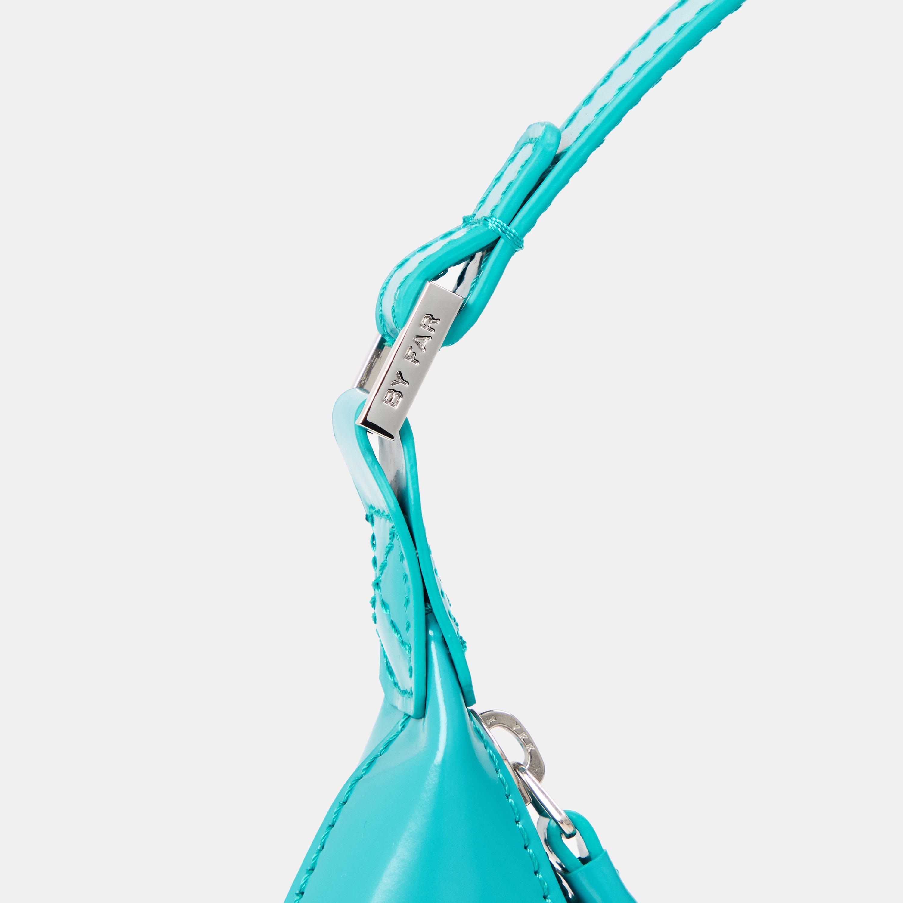 Blue - By Far - Women's Leather Shoulder Bag - 4