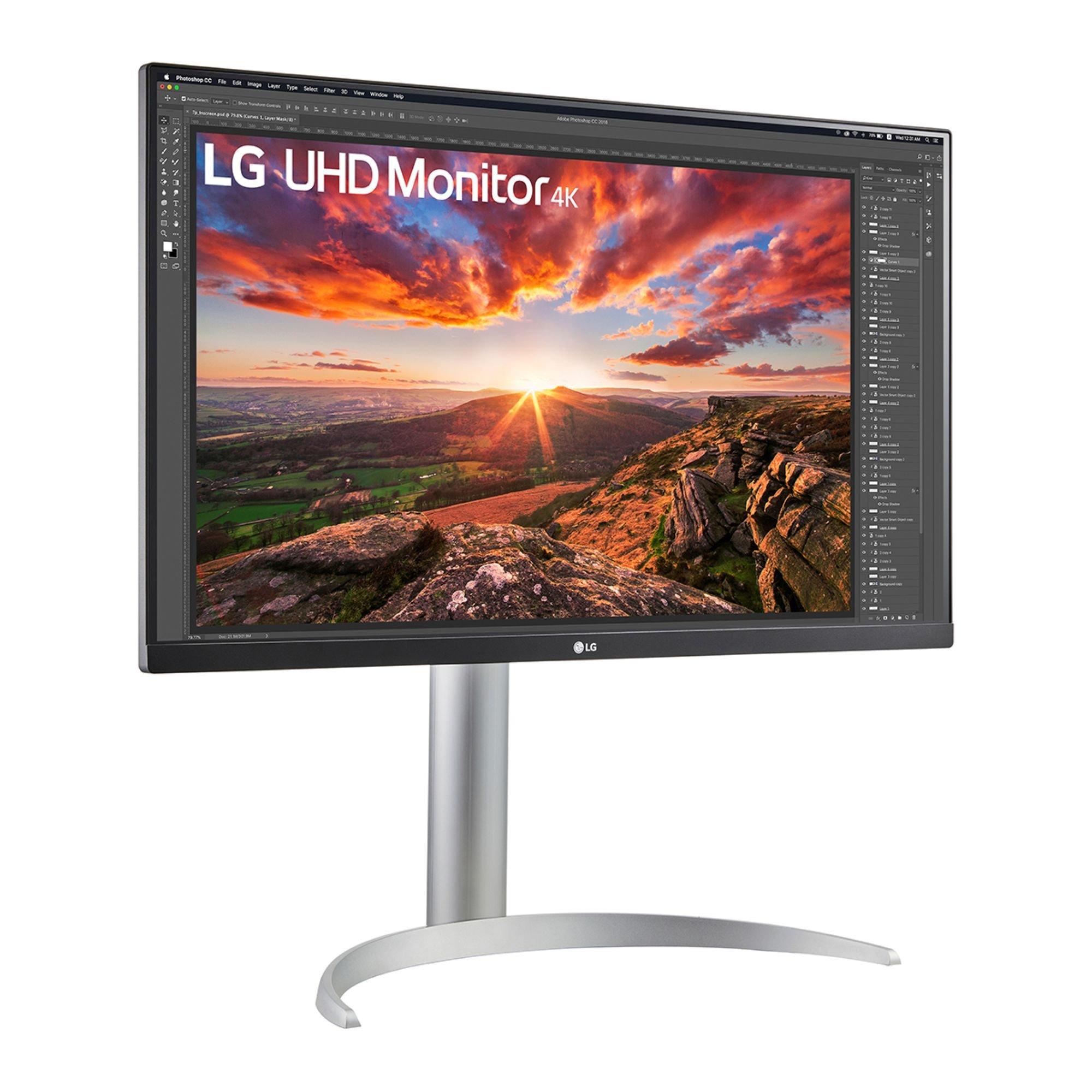 Silver - LG - LG 27UP850K-W 27 Inch UHD USB-C 4K IPS Monitor - 3