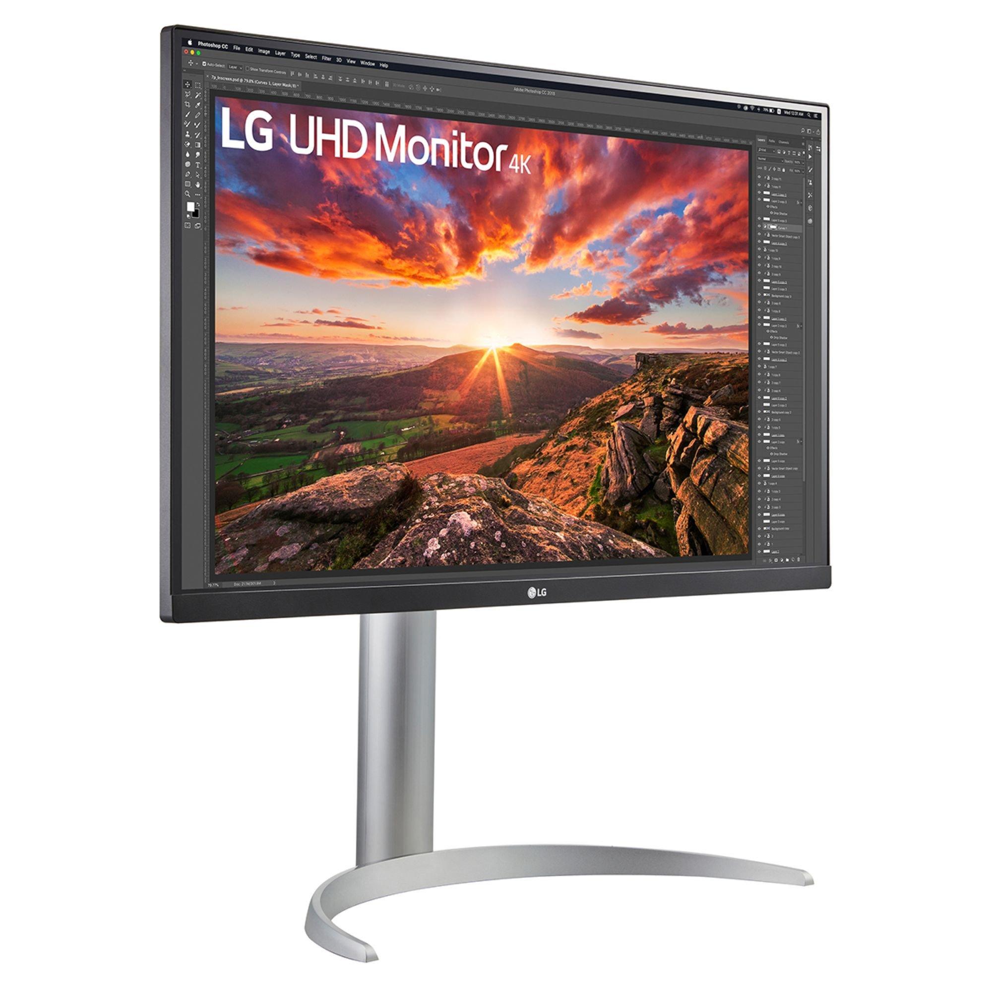 Silver - LG - LG 27UP850K-W 27 Inch UHD USB-C 4K IPS Monitor - 7