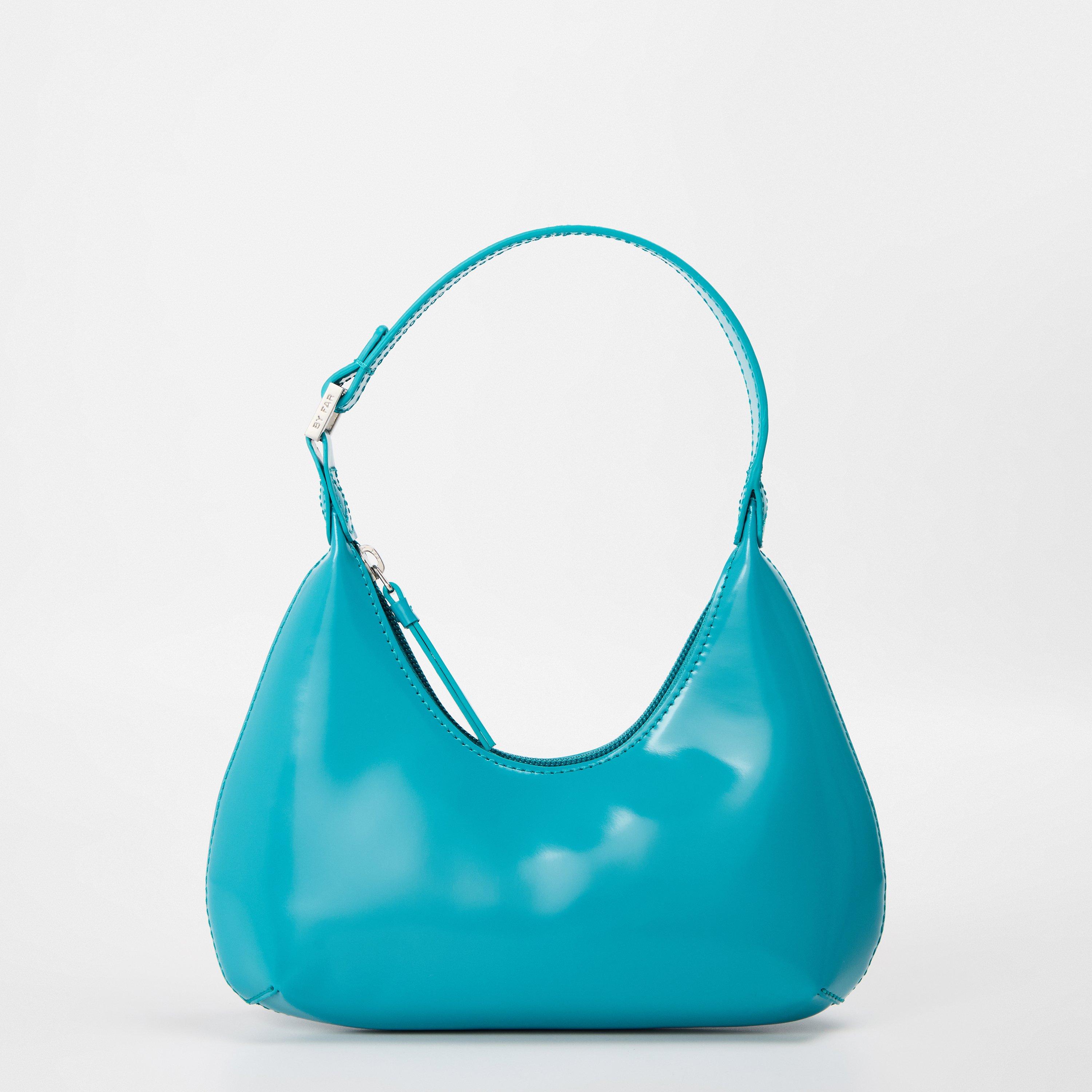 Blue - By Far - Women's Leather Shoulder Bag - 1