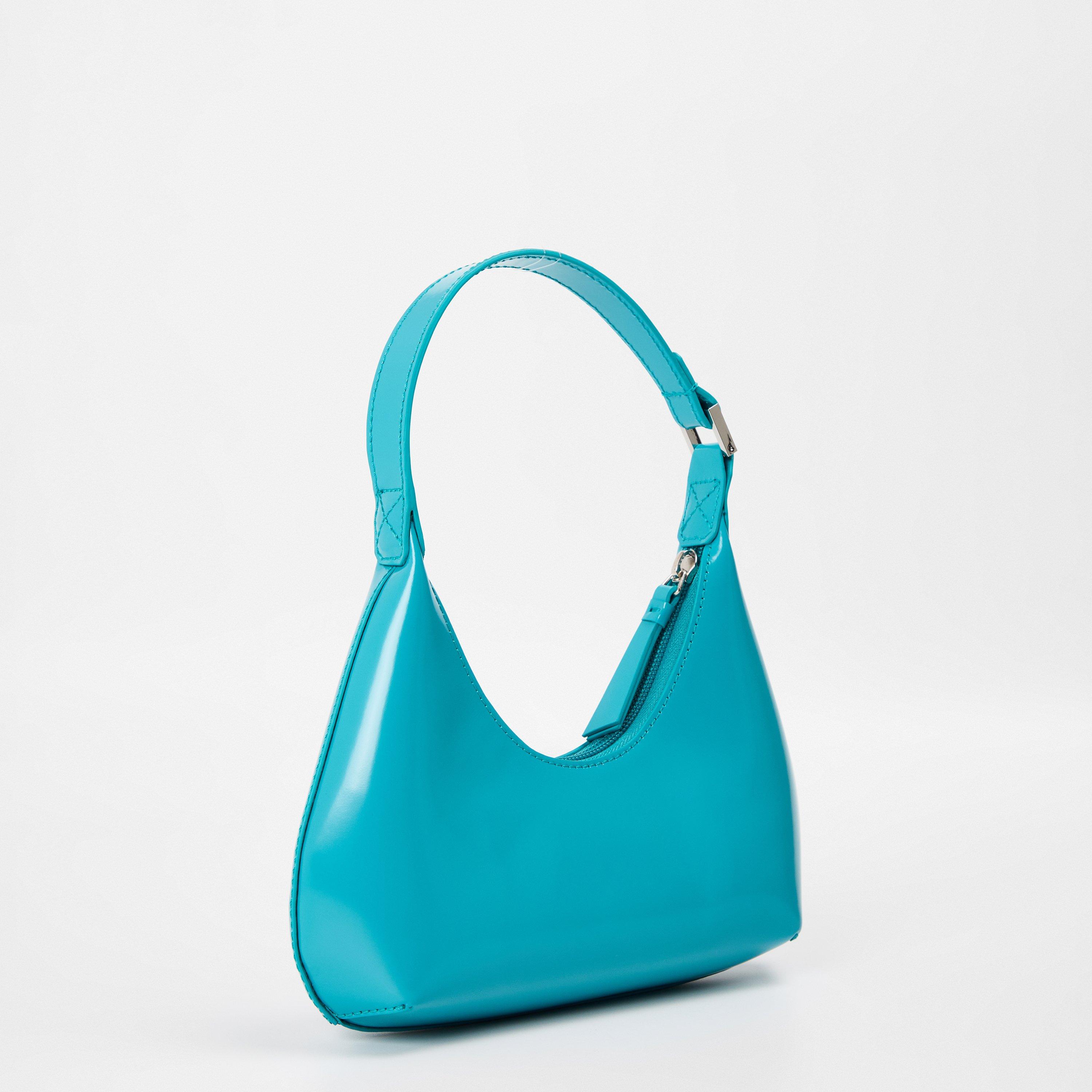 Blue - By Far - Women's Leather Shoulder Bag - 2