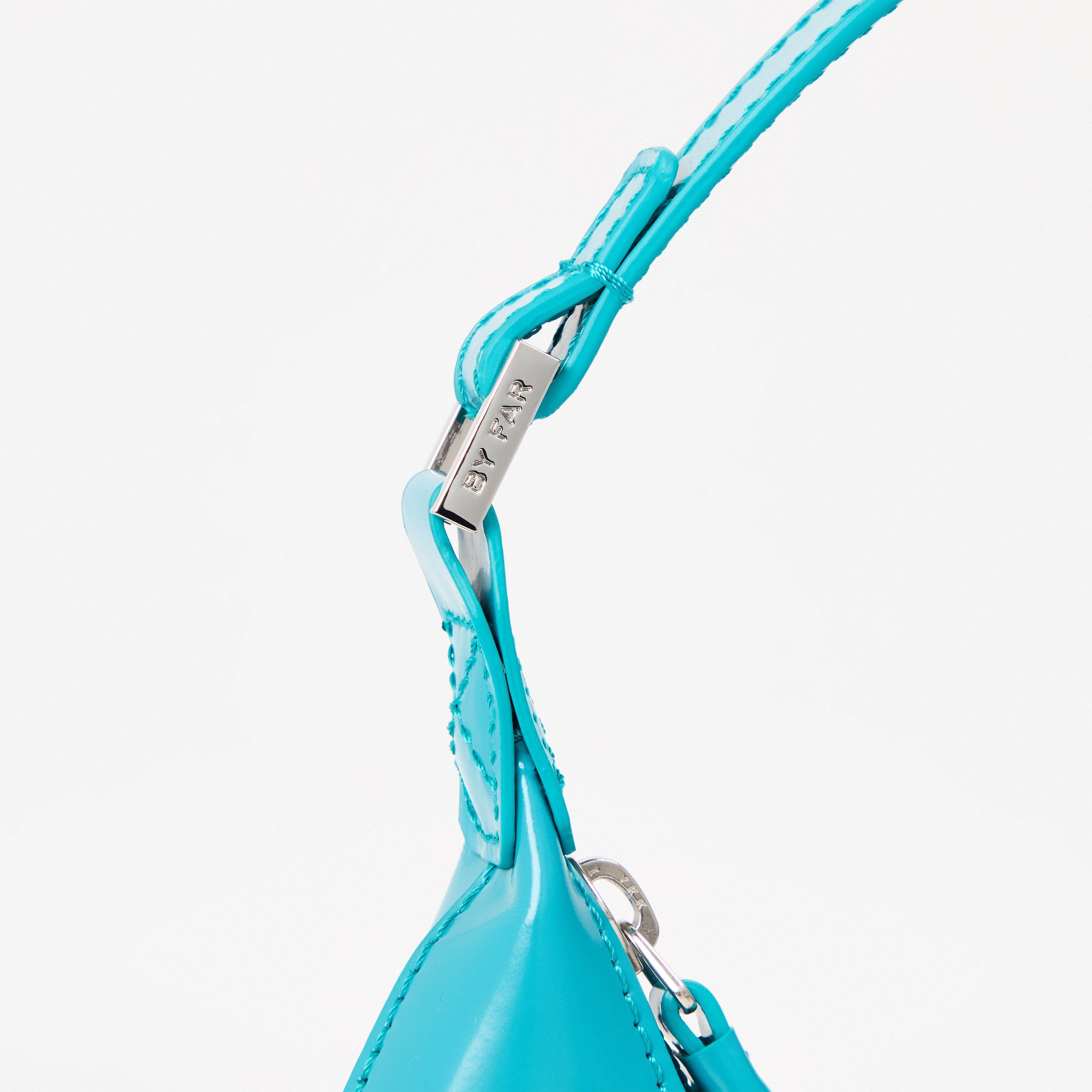 Blue - By Far - Women's Leather Shoulder Bag - 4