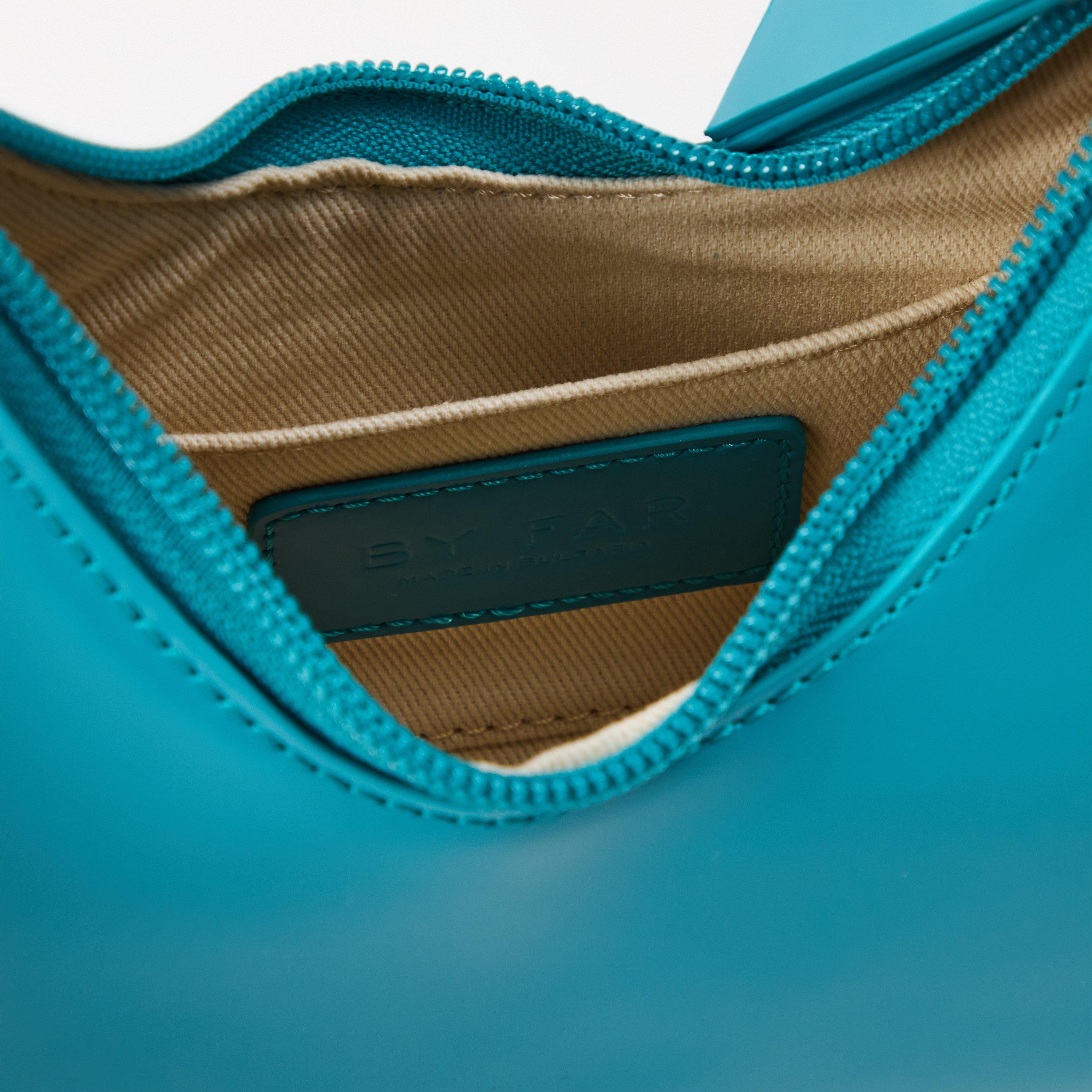 Blue - By Far - Women's Leather Shoulder Bag - 5