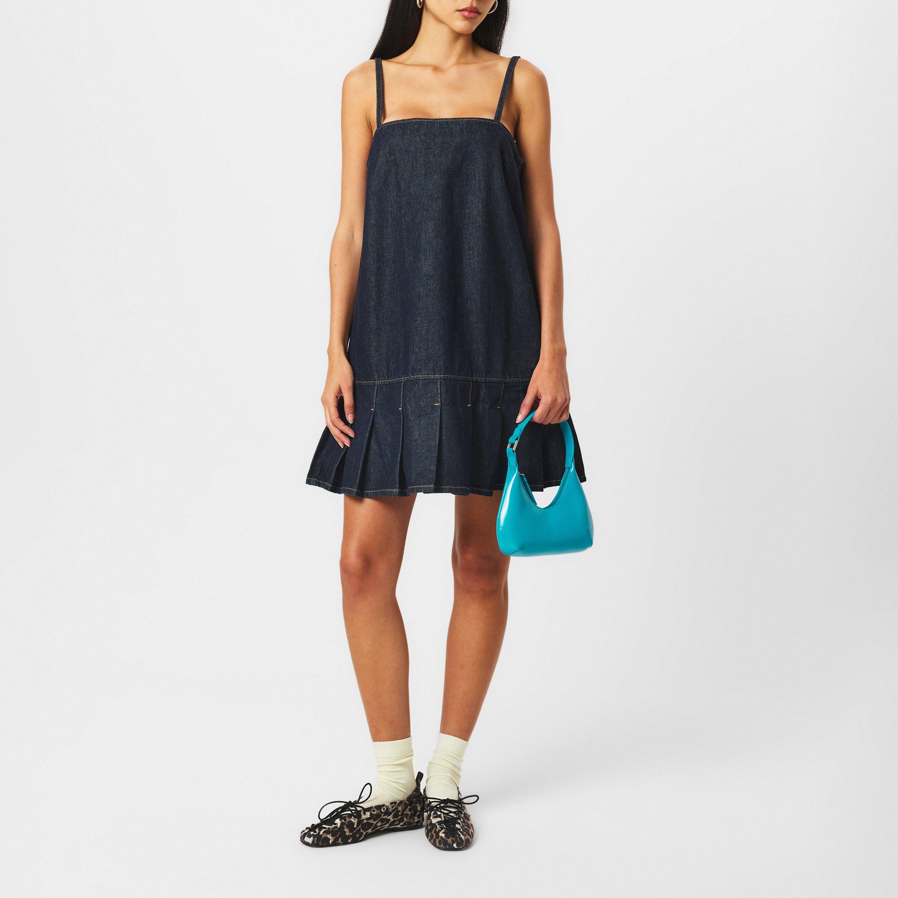 Blue - By Far - Women's Leather Shoulder Bag - 6