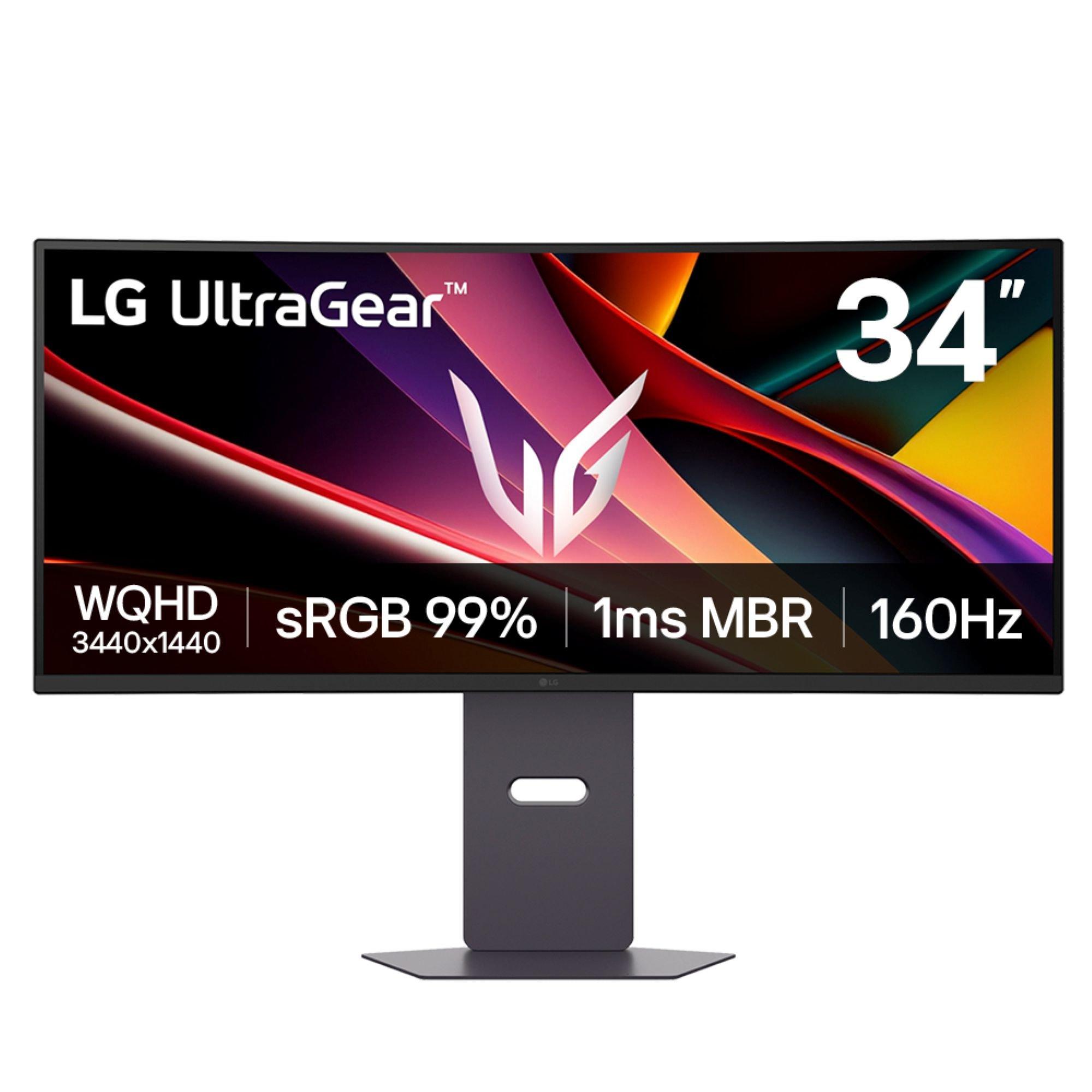 Black - LG - 34G600A-B 34 inch Ultra Wide QHD 160Hz Monitor - 1
