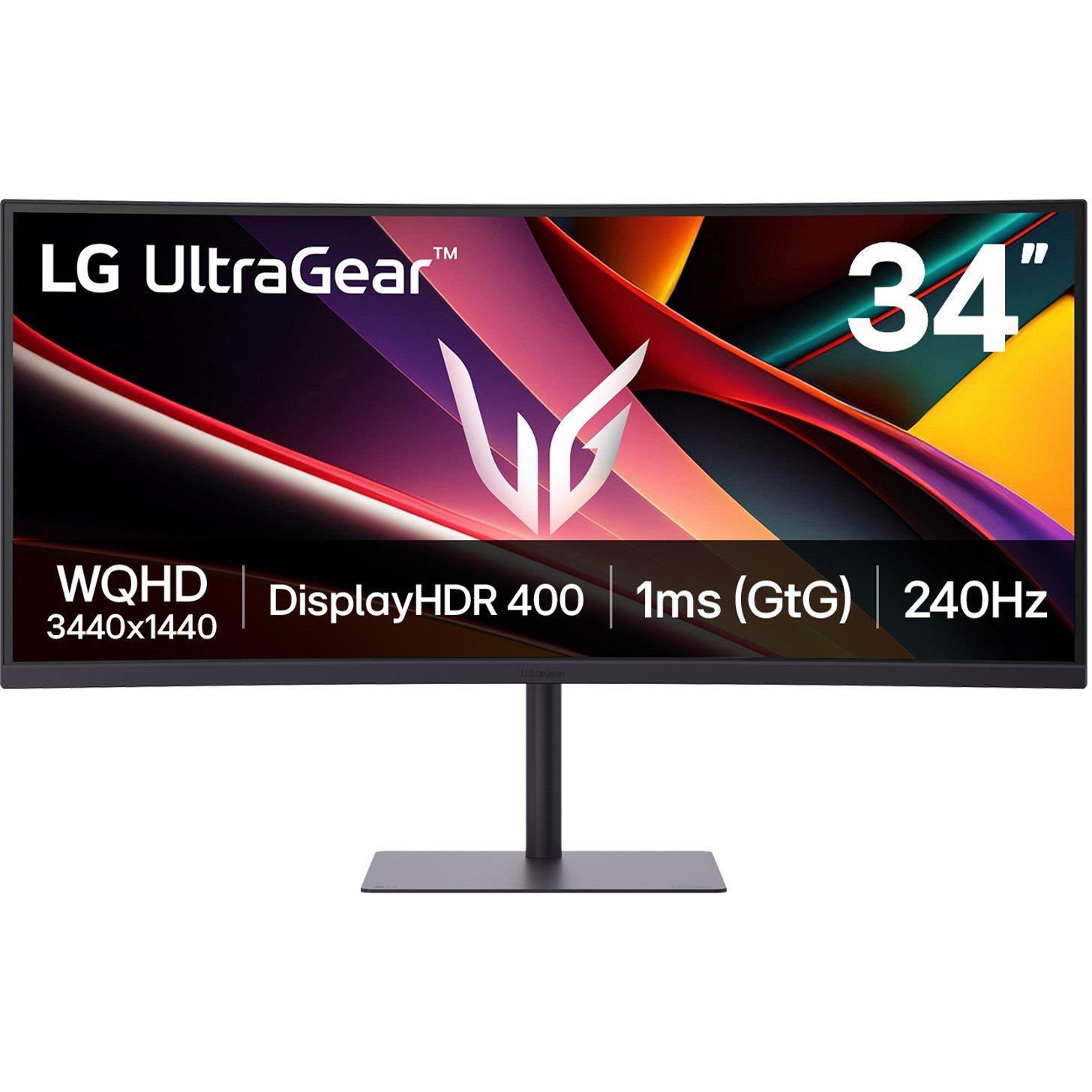 Black - LG - LG 34G630A-B 34 inch Ultra Wide QHD 240Hz USB-C Monitor - 1