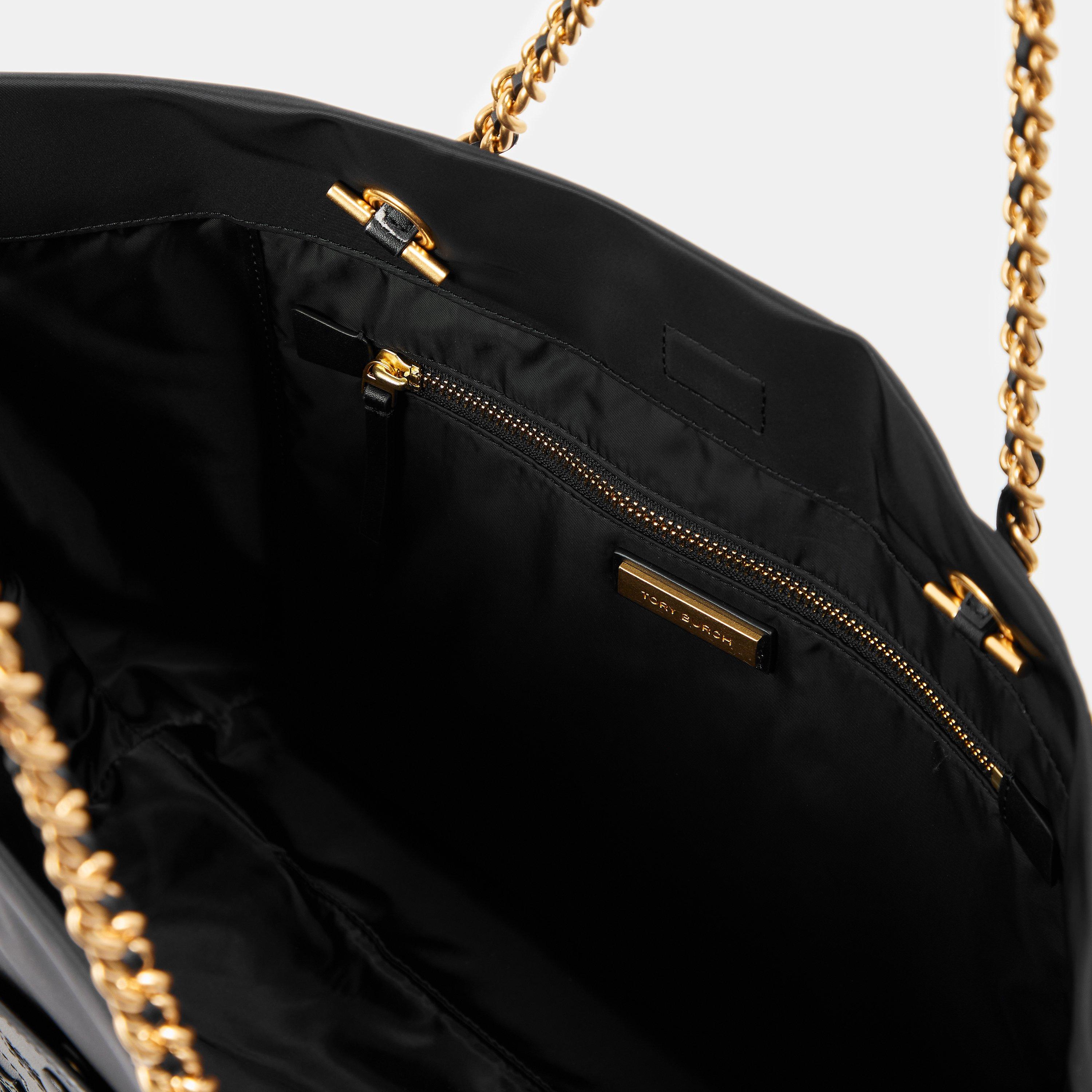 Black - Tory Burch - Women's Ella Chain Tote Bag - 4