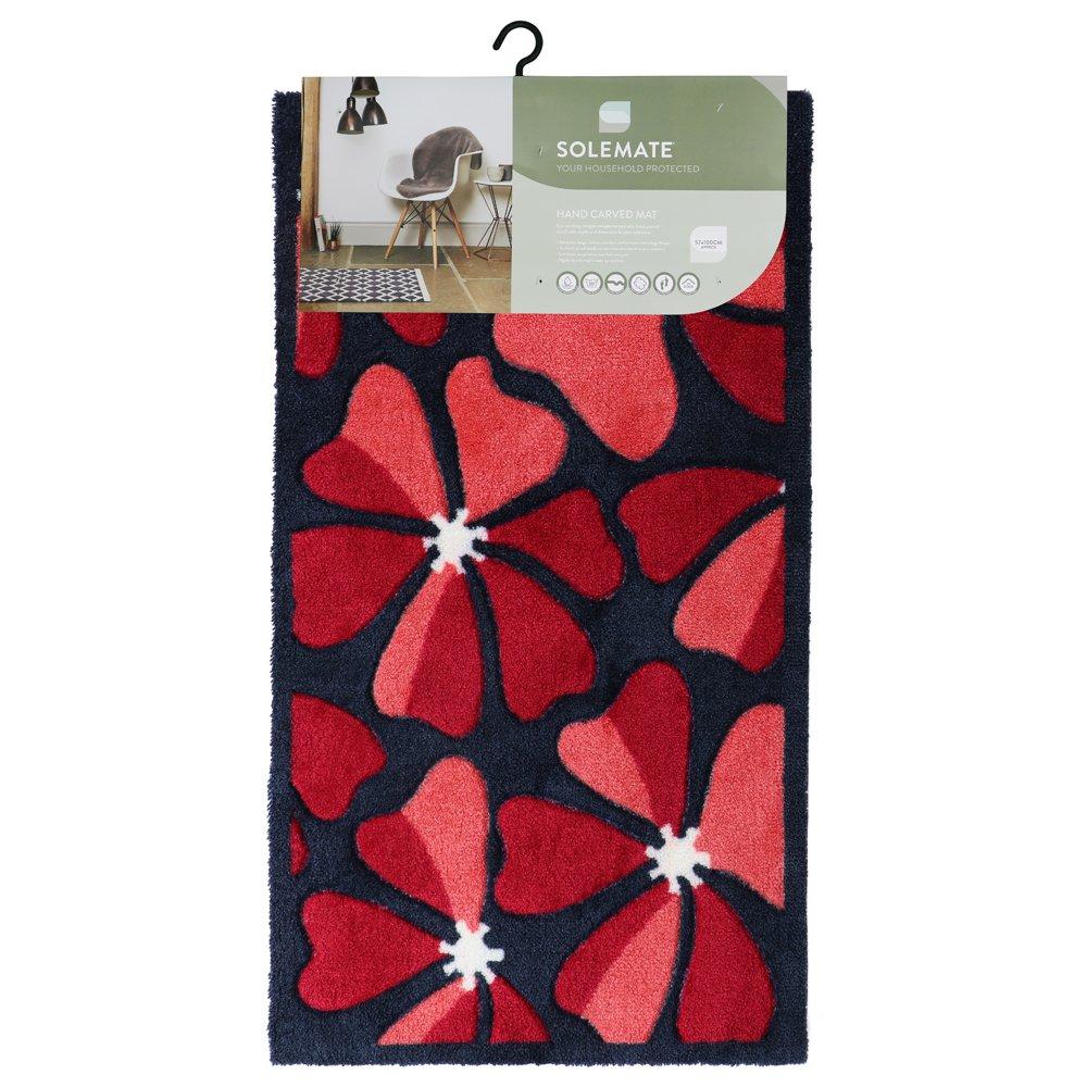 Red Posy - Solemate - Hand Carved Doormat - 4