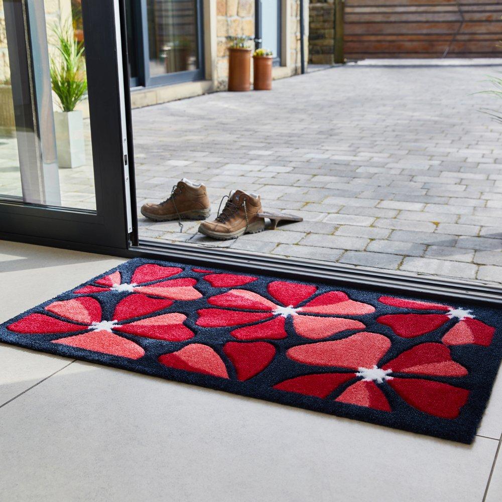 Red Posy - Solemate - Hand Carved Doormat - 5