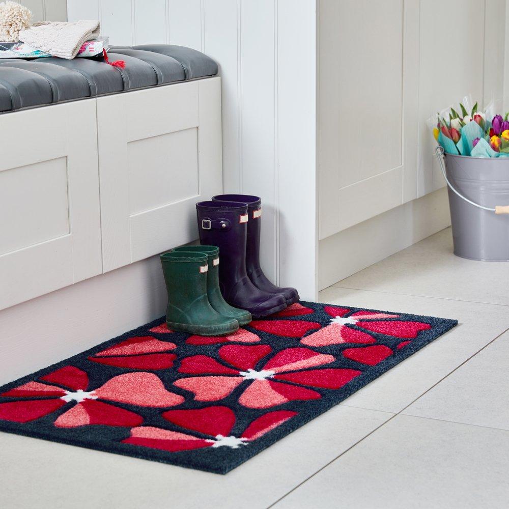 Red Posy - Solemate - Hand Carved Doormat - 6