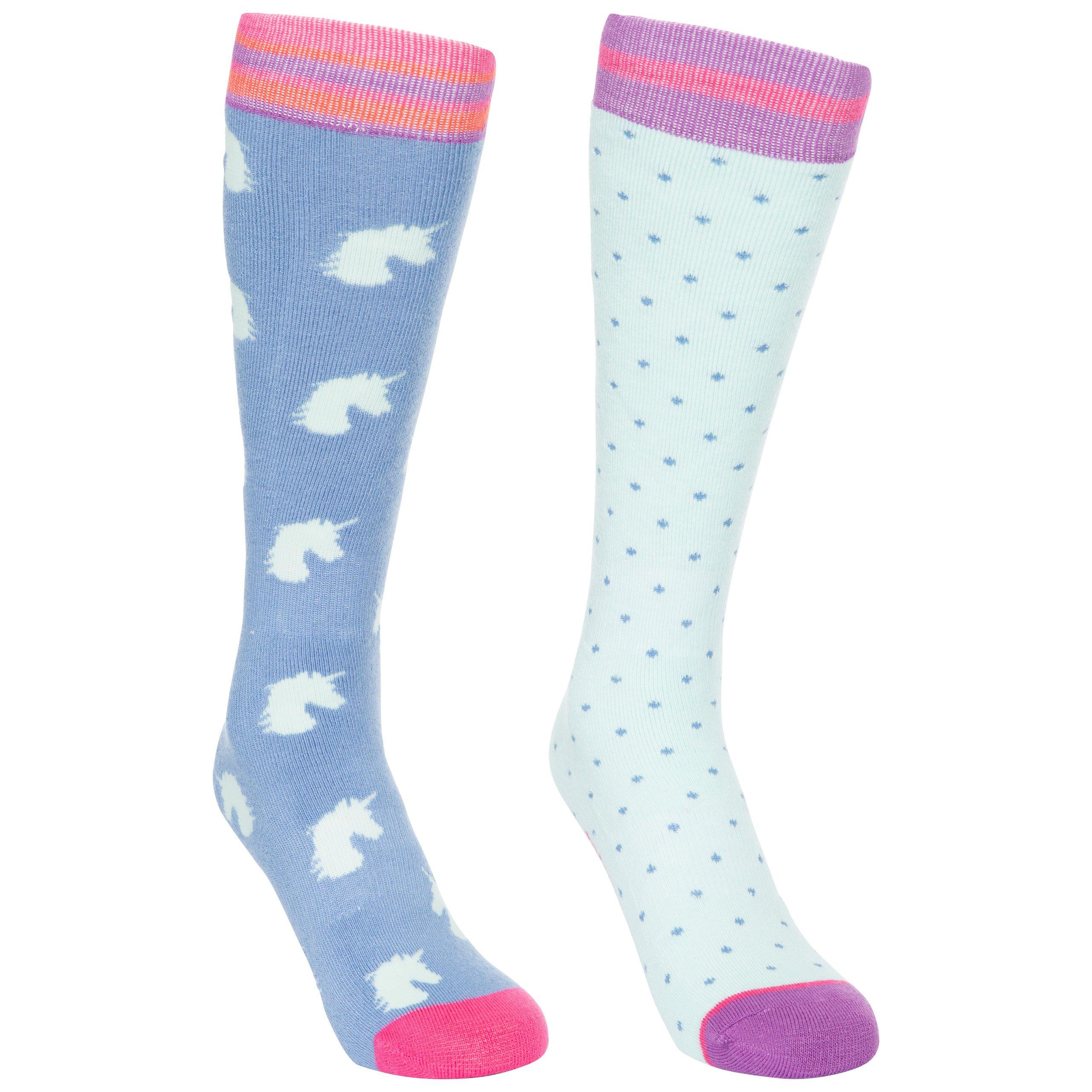 Bluebell/Aqua - Trespass - Kids' Replicate Tube Ski Socks - 1