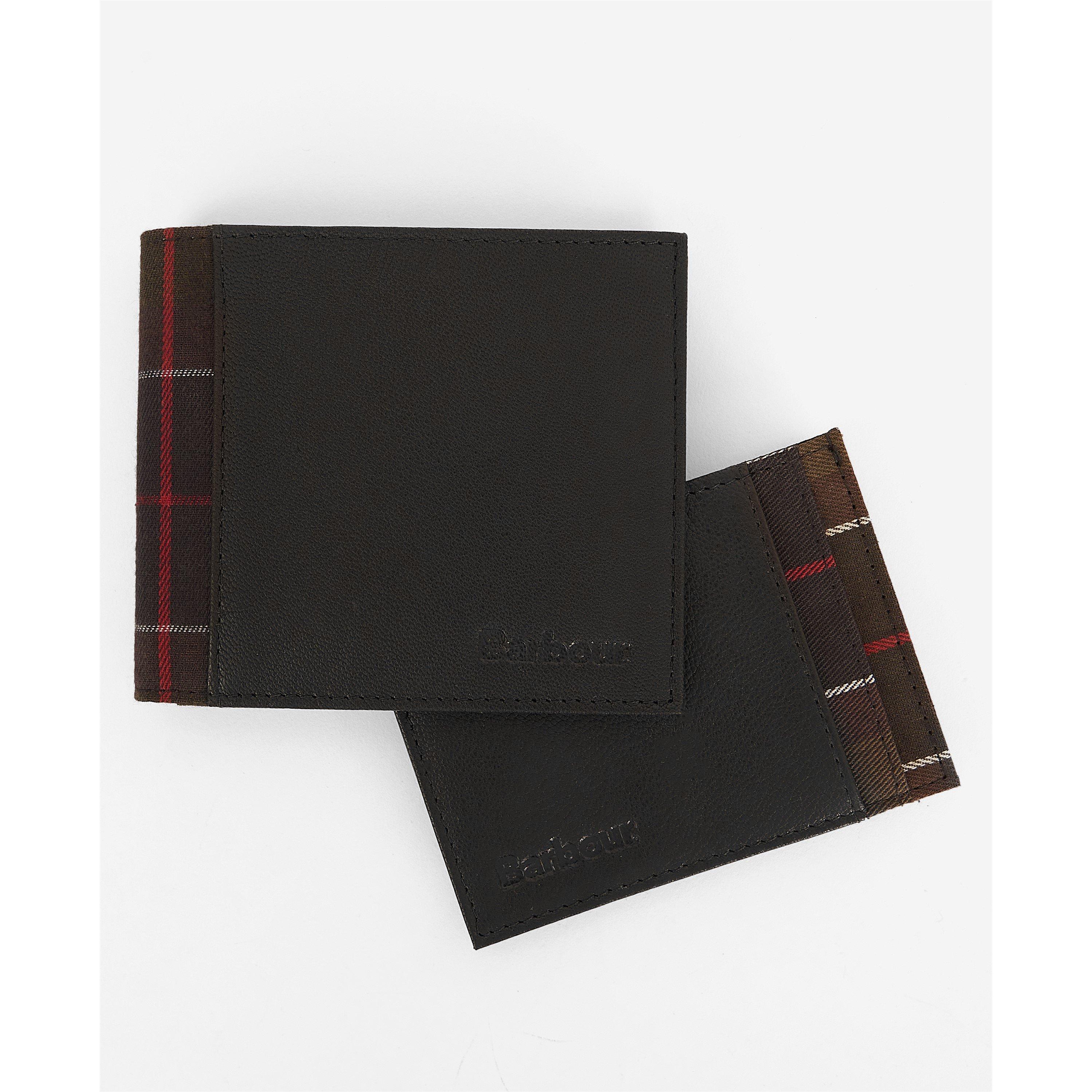 Black/Clsc Trtn - Barbour - Leather Wallet and Cardholder Gift Set - 1