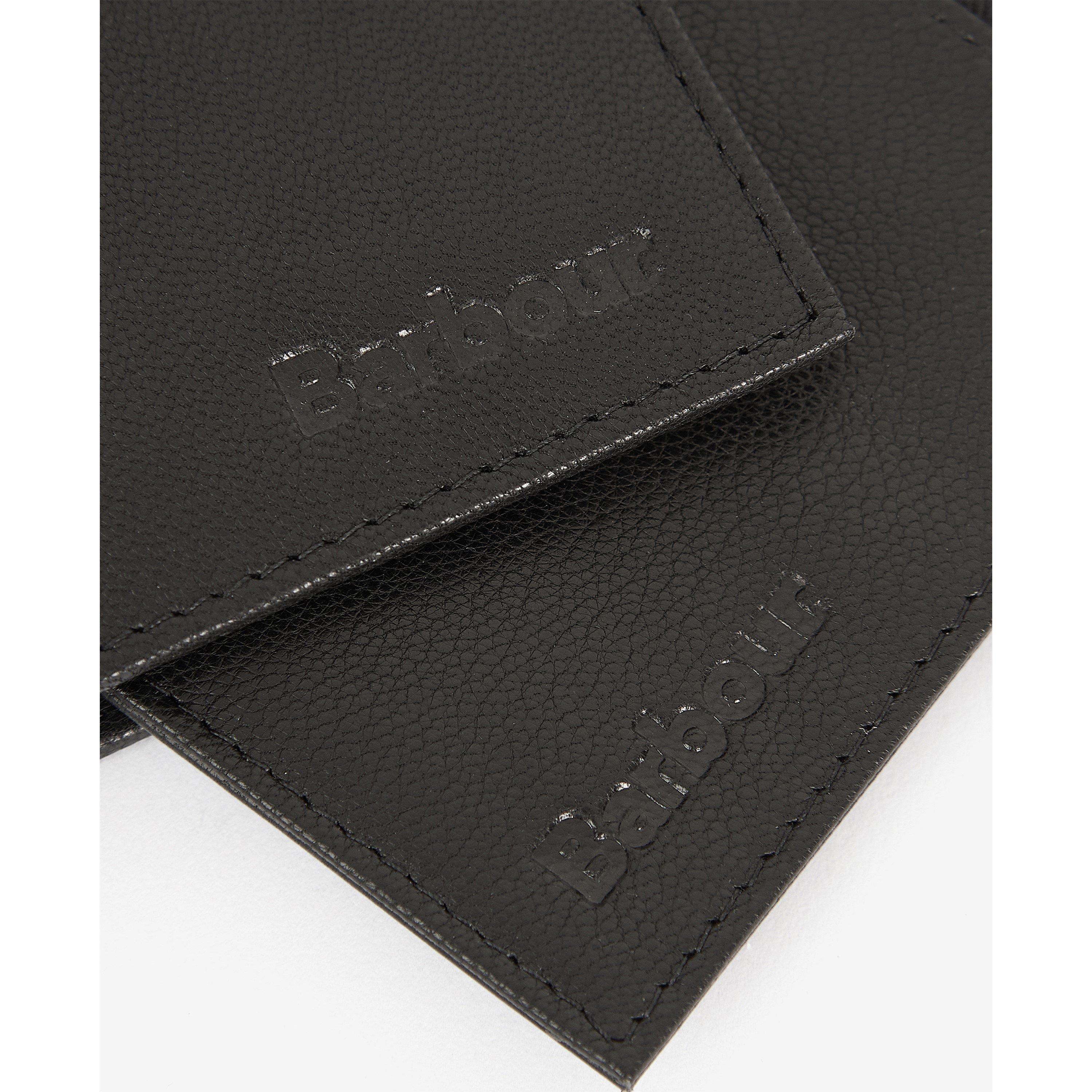 Black/Clsc Trtn - Barbour - Leather Wallet and Cardholder Gift Set - 4