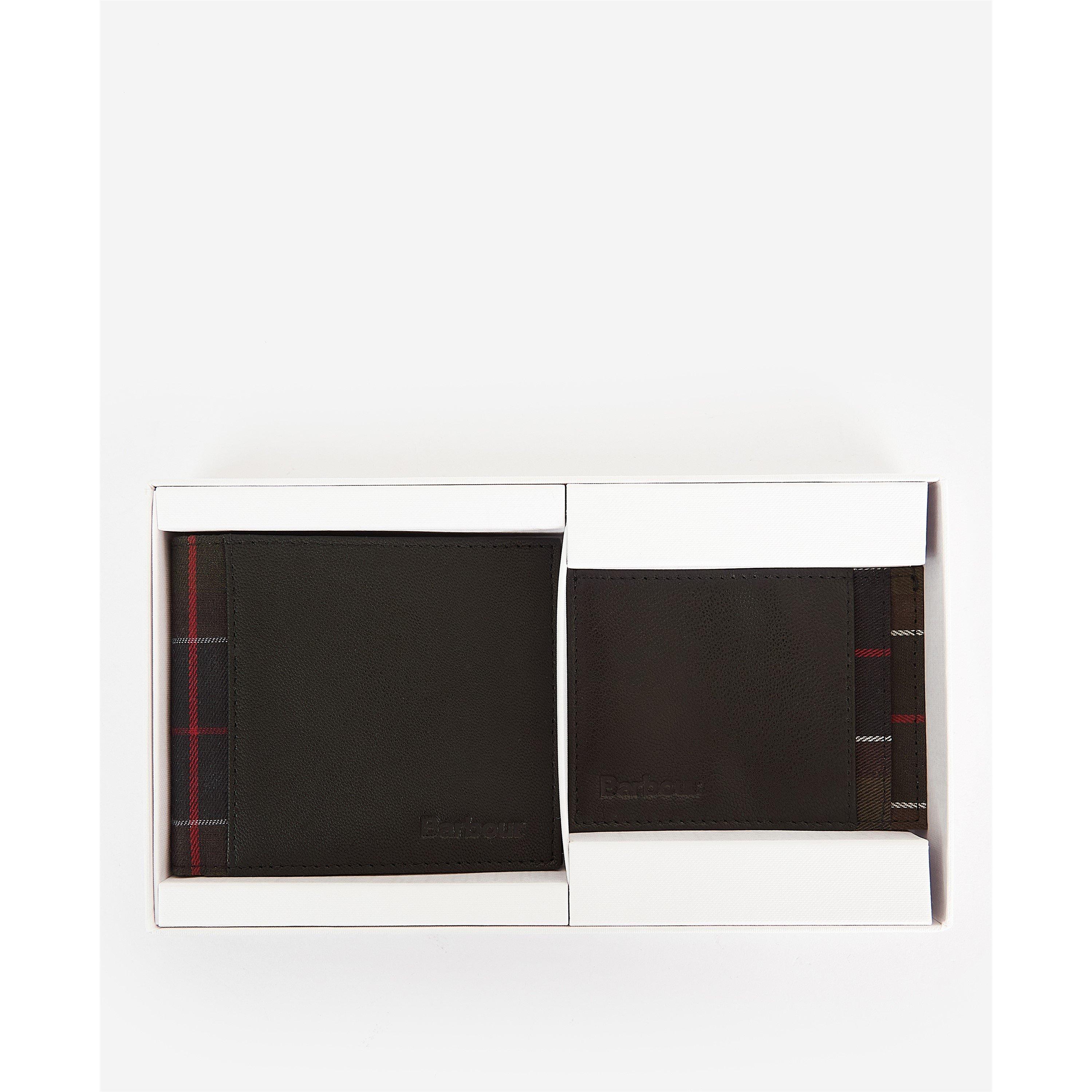 Black/Clsc Trtn - Barbour - Leather Wallet and Cardholder Gift Set - 6