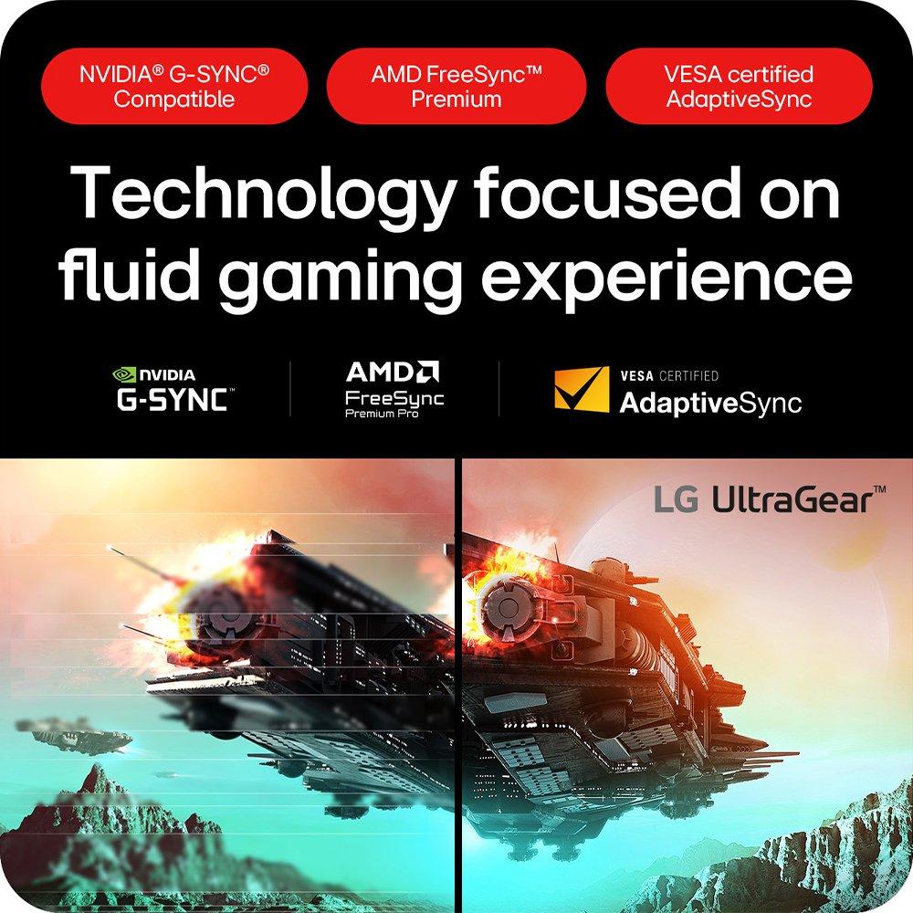 Black - LG - LG 27GX704A-B 27 Inch UltraGear 240Hz OLED GX7 Gaming Monitor - 13