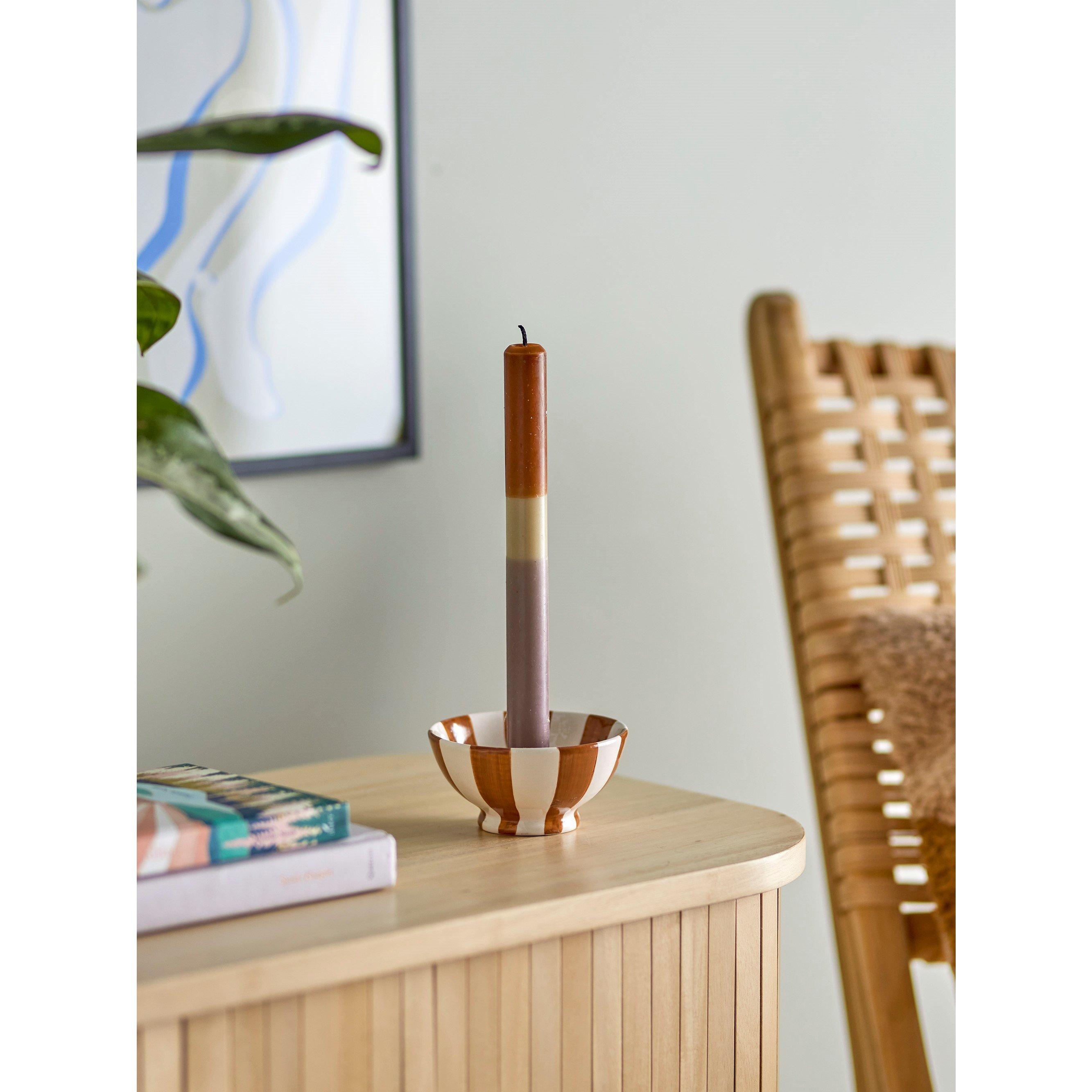 Brown - Bloomingville - Eja Candle Holder, Stoneware - 4