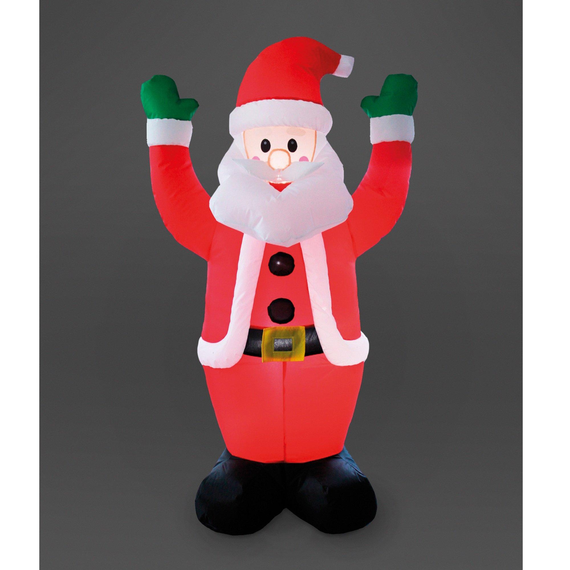 Multi - Snowtime - 120cm Greeting Santa Inflatable