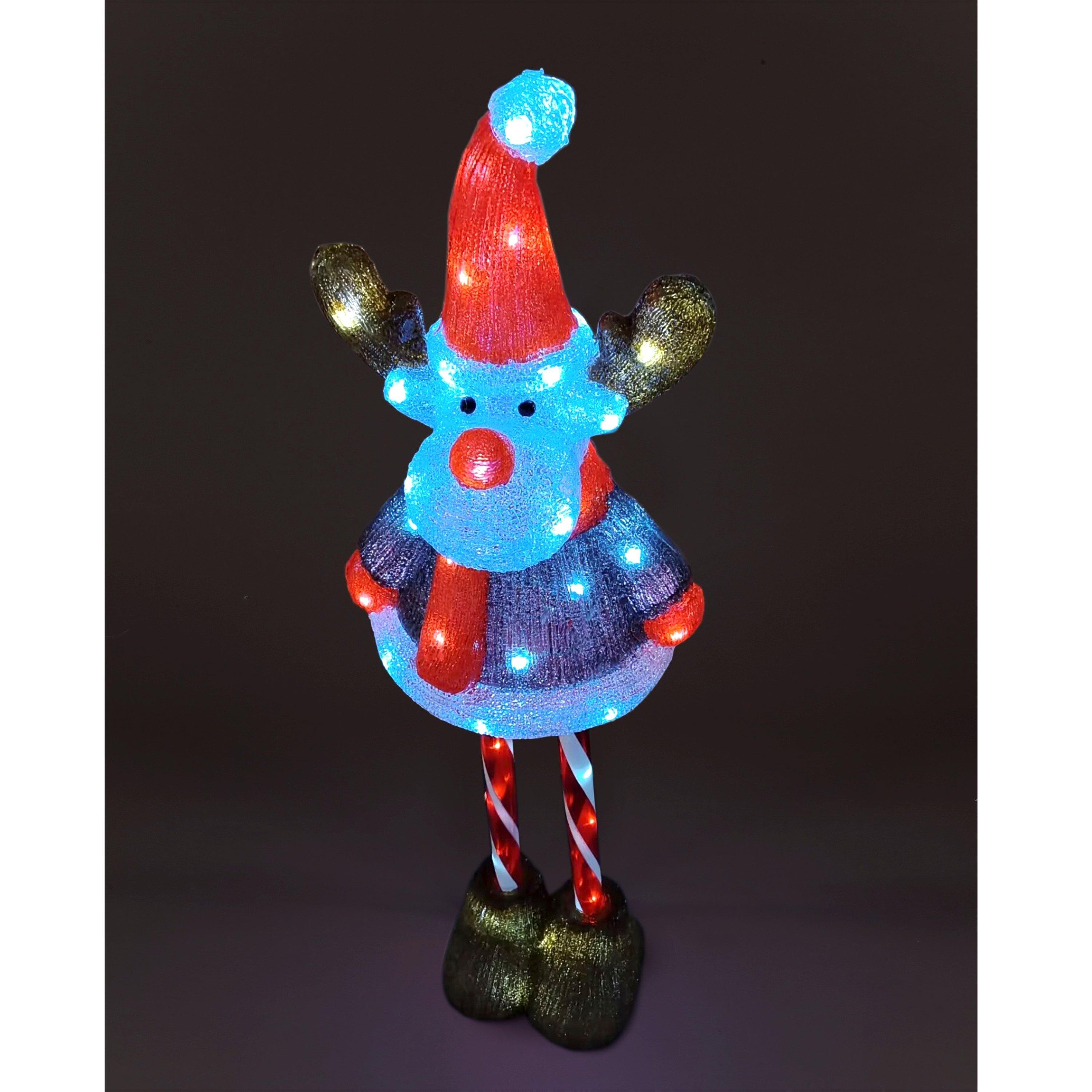 Multi - Snowtime - 70cm Long Legged Acrylic Reindeer