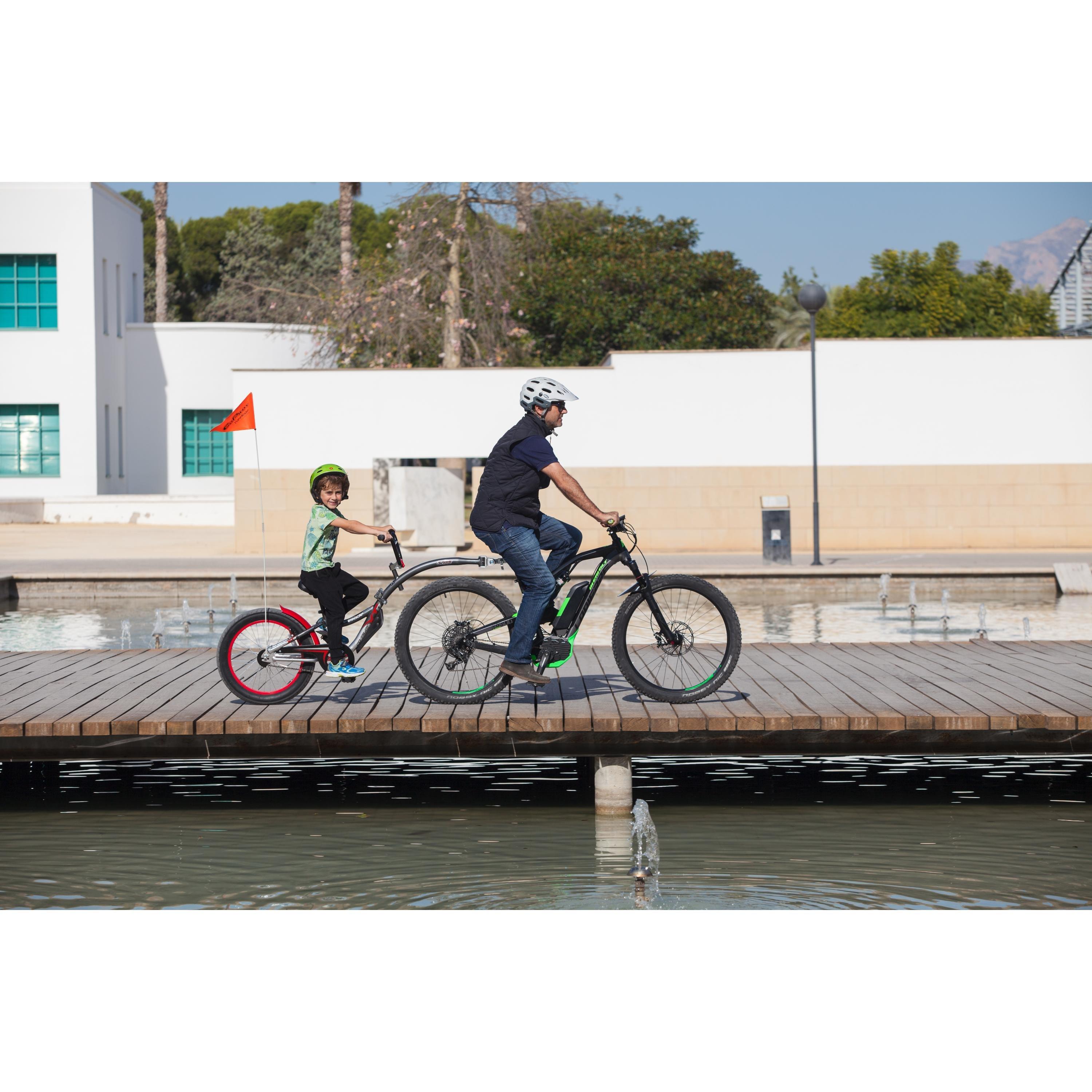 Black - Weeride - Kazam Link Pro Tagalong Trailer Child Bike Seat - 5