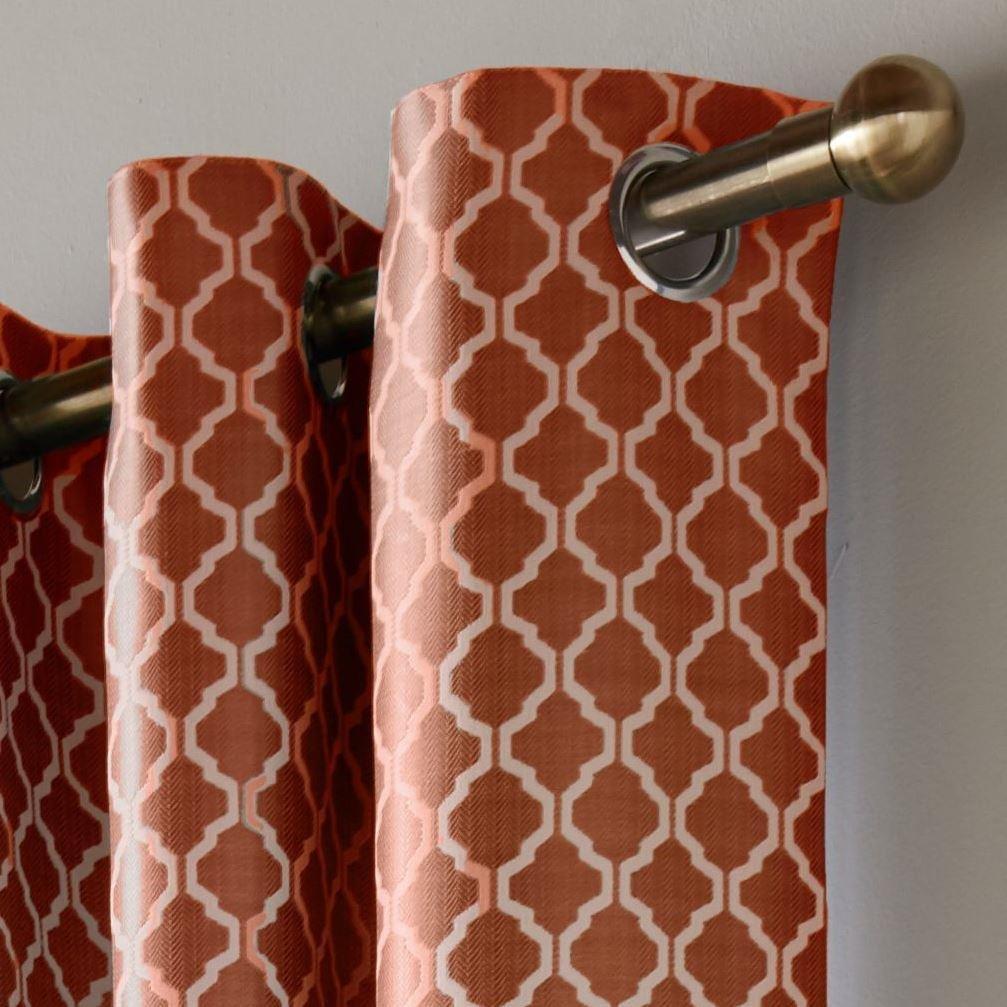 Terracotta - Other - Cotswold Ring Top Lined Curtains - Pair - 2