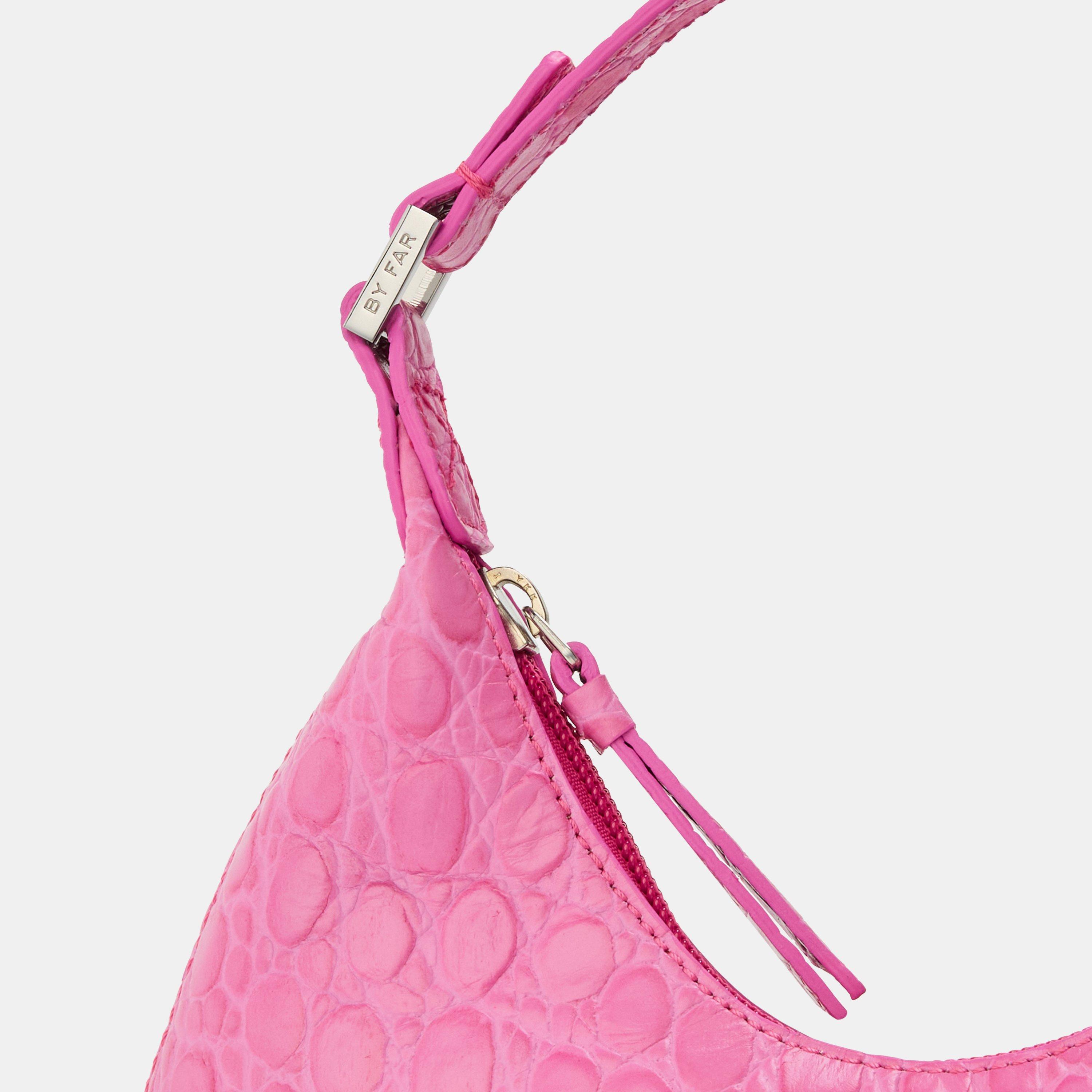 Pink - By Far - Women's Leather Shoulder Bag - 4