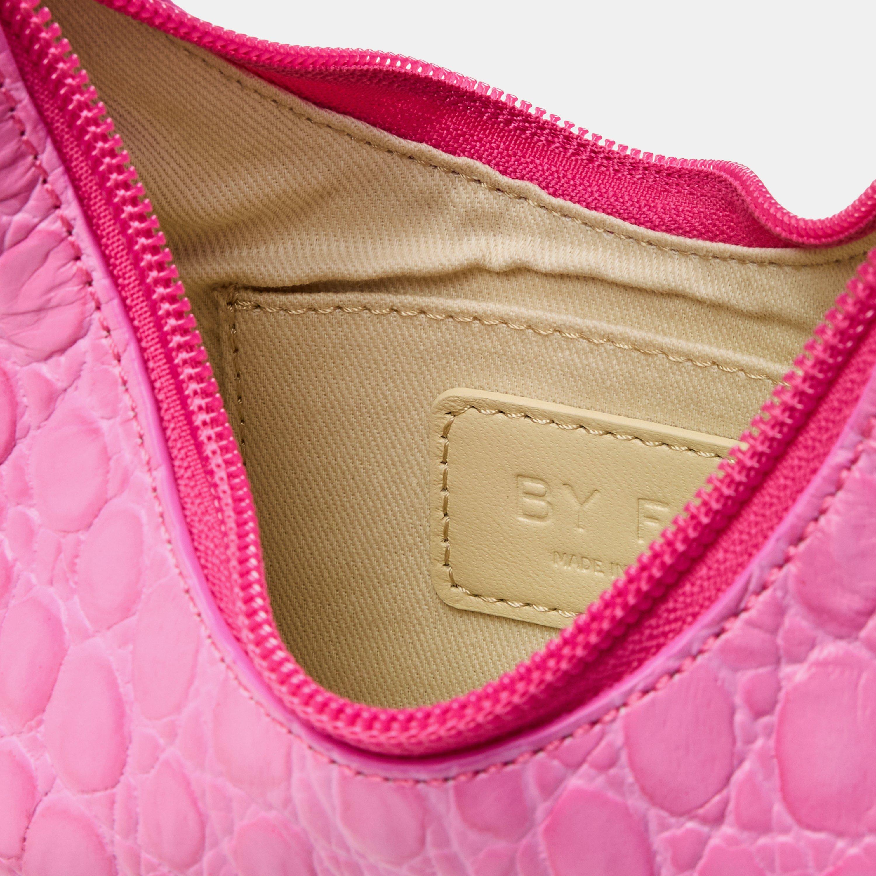 Pink - By Far - Women's Leather Shoulder Bag - 5