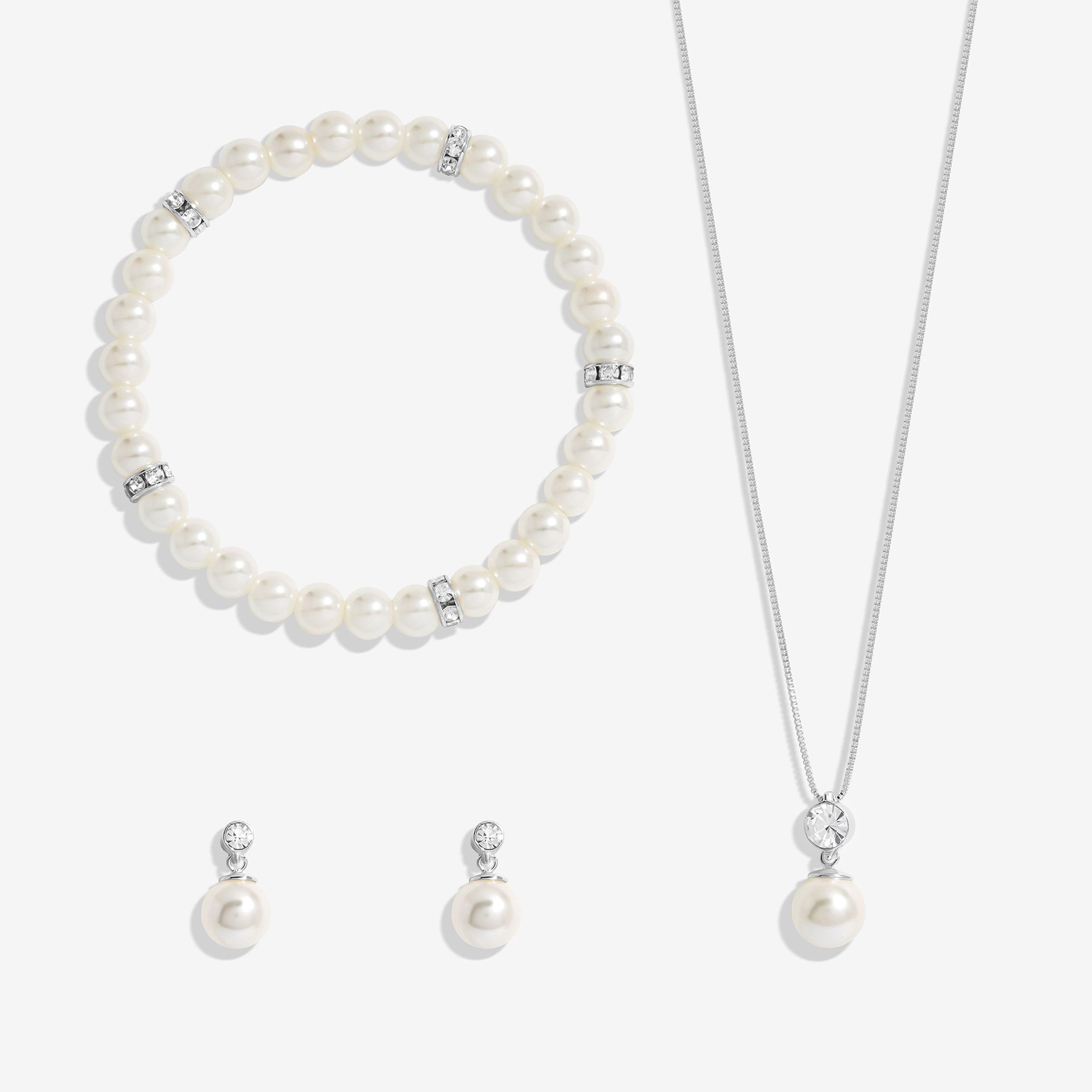 Silver - Jon Richard - Silver Plated And Crystal Pearl Trio Set - 2
