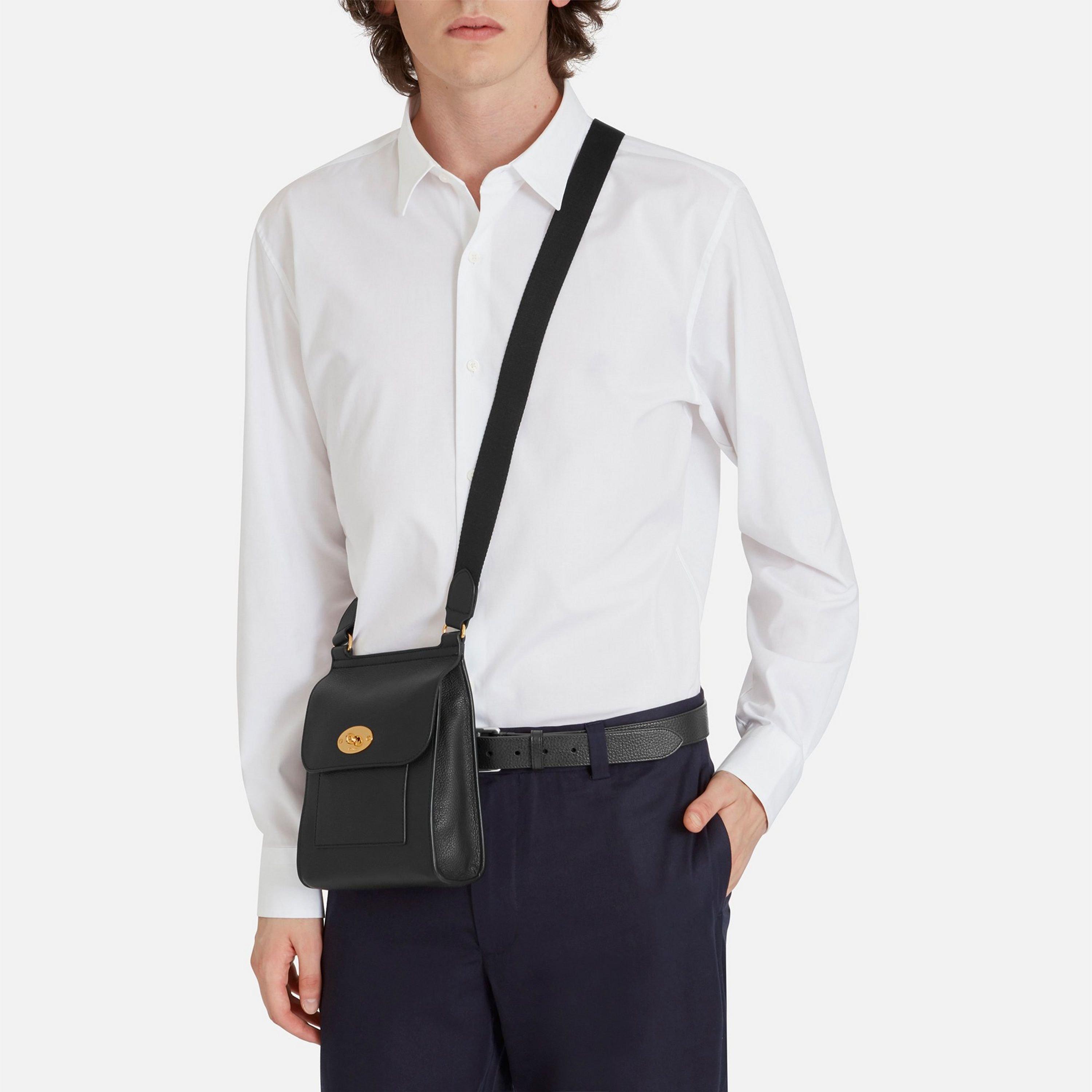 Black Brass SCG - Mulberry - Small Antony Leather Messenger Bag - 3