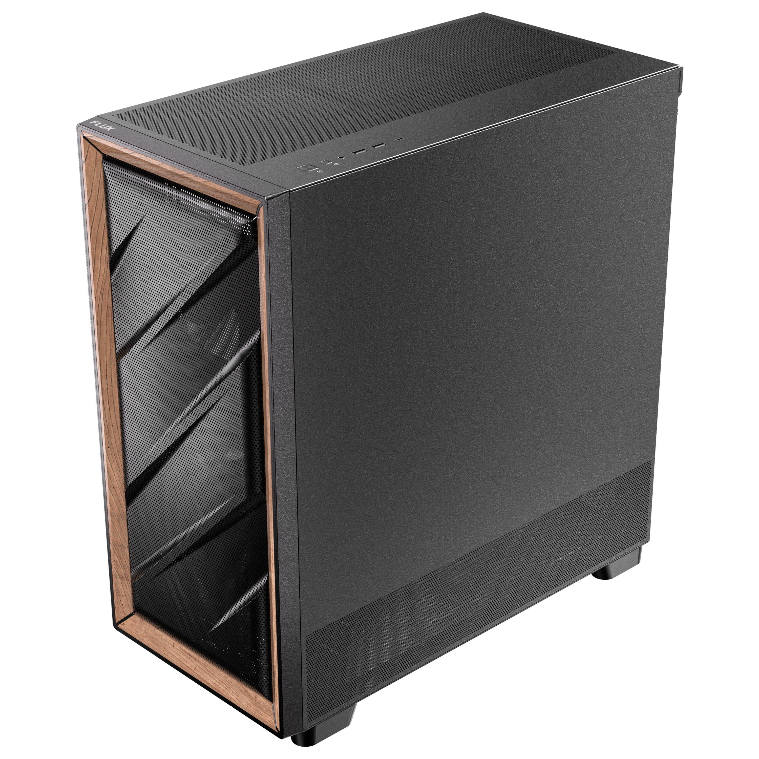 Black - Antec - FLUX SE Midi Tower Black Wood - 9