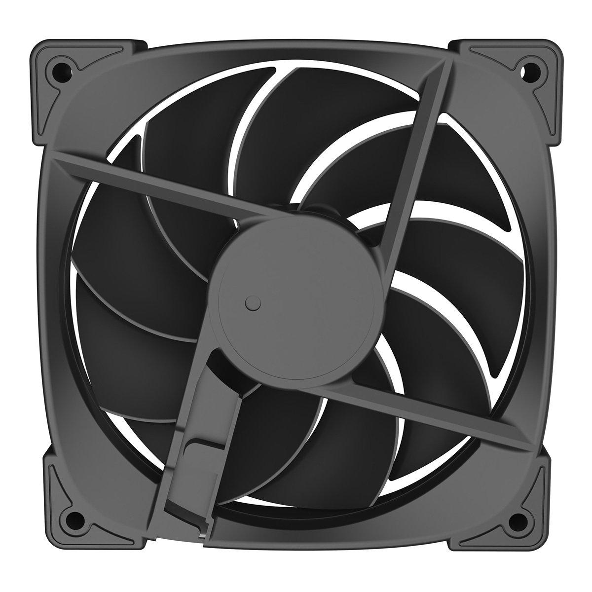 Black - CiT - Solar 120mm ARGB Black 4pin PWM PC Cooling Fan - 5