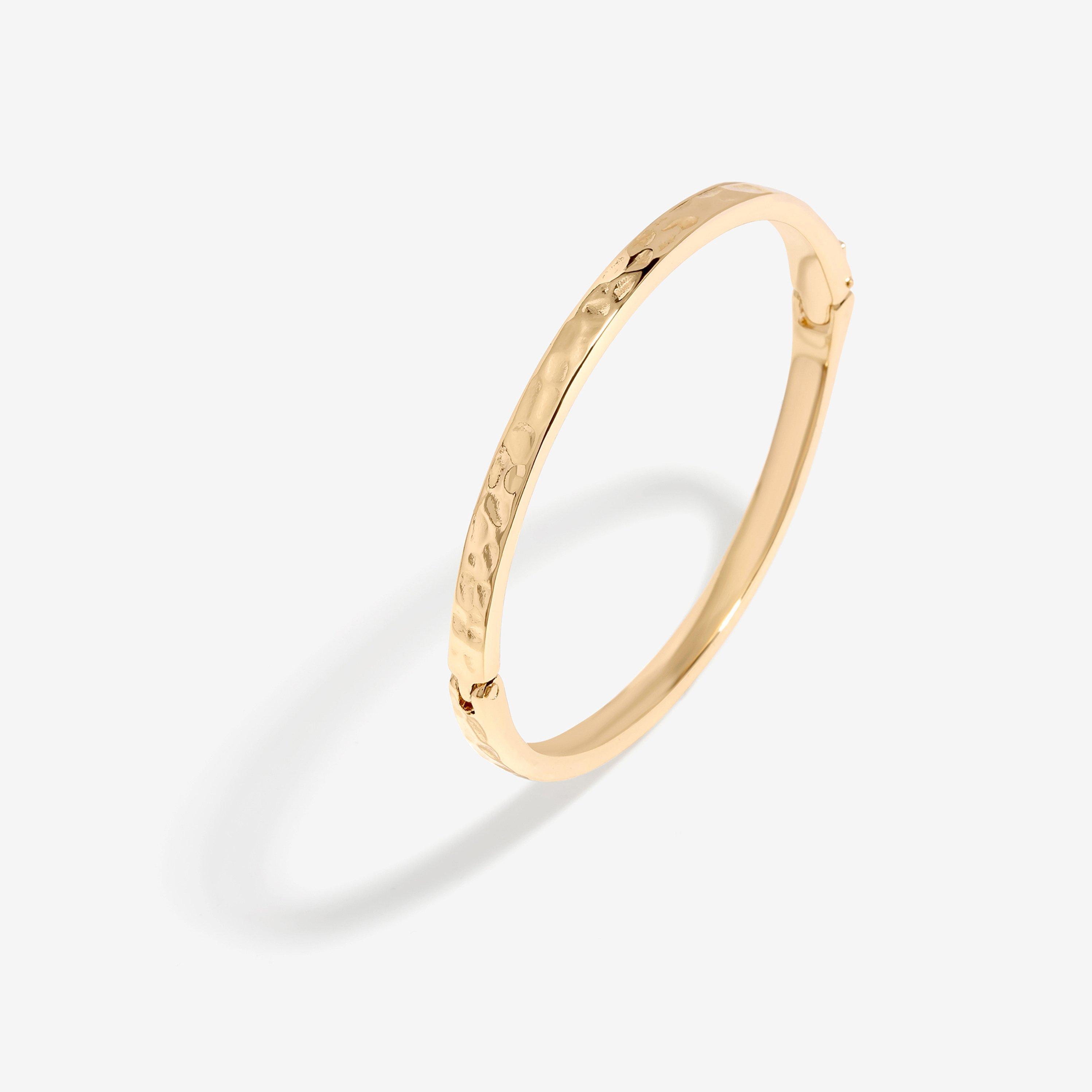 Gold - Jon Richard - Gold Plated Polished Molten Bangle - 1