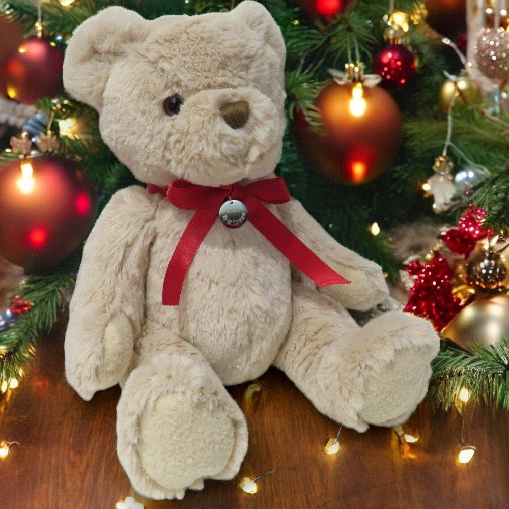 Cream - Aye Do Gifts - My 1st Christmas Teddy Bear & Engraved Charm - 1