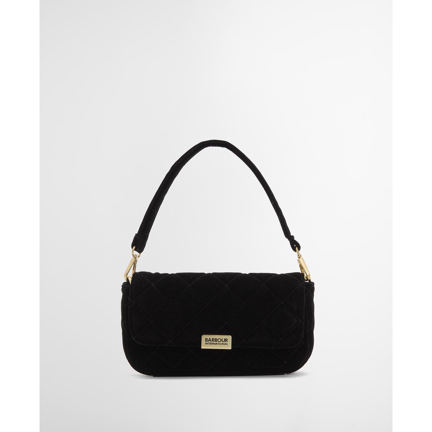 Black Velvet - Barbour International - Womens Soho Mini Quilted Crossbody Bag - 1