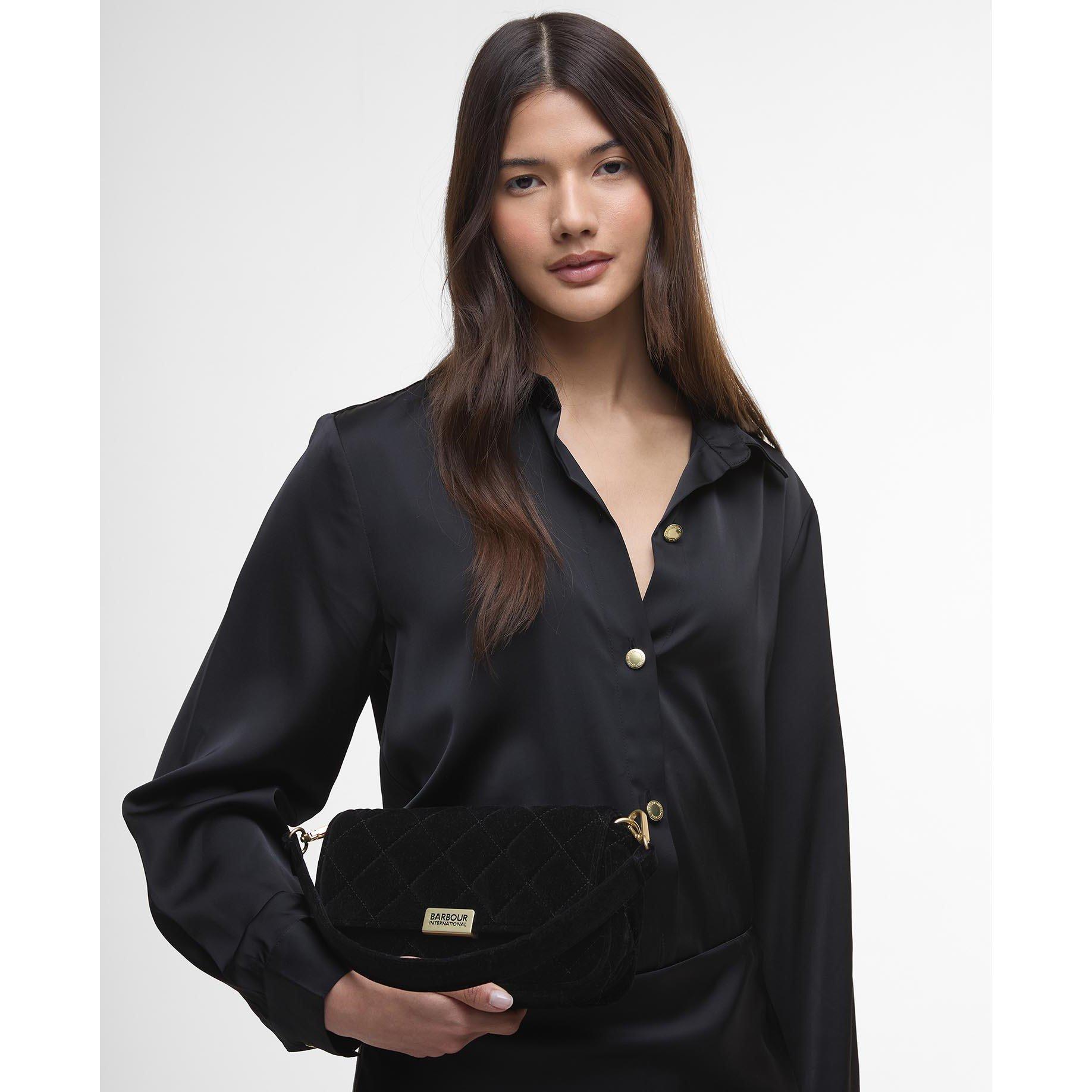 Black Velvet - Barbour International - Soho Mini Quilted Crossbody Bag - 2