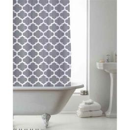 Country Club Shower Curtain with Rings - Moroccan Grey