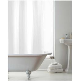 Country Club Shower Curtain with Rings - Plain White