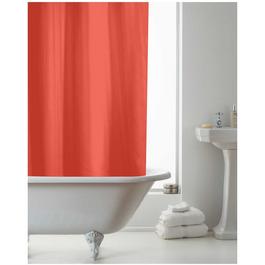Country Club Shower Curtain with Rings - Plain Orange