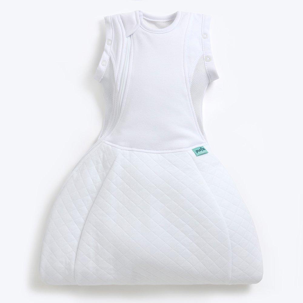 White - Purflo - 2.5 Tog Swaddle to Sleep Bag - 6