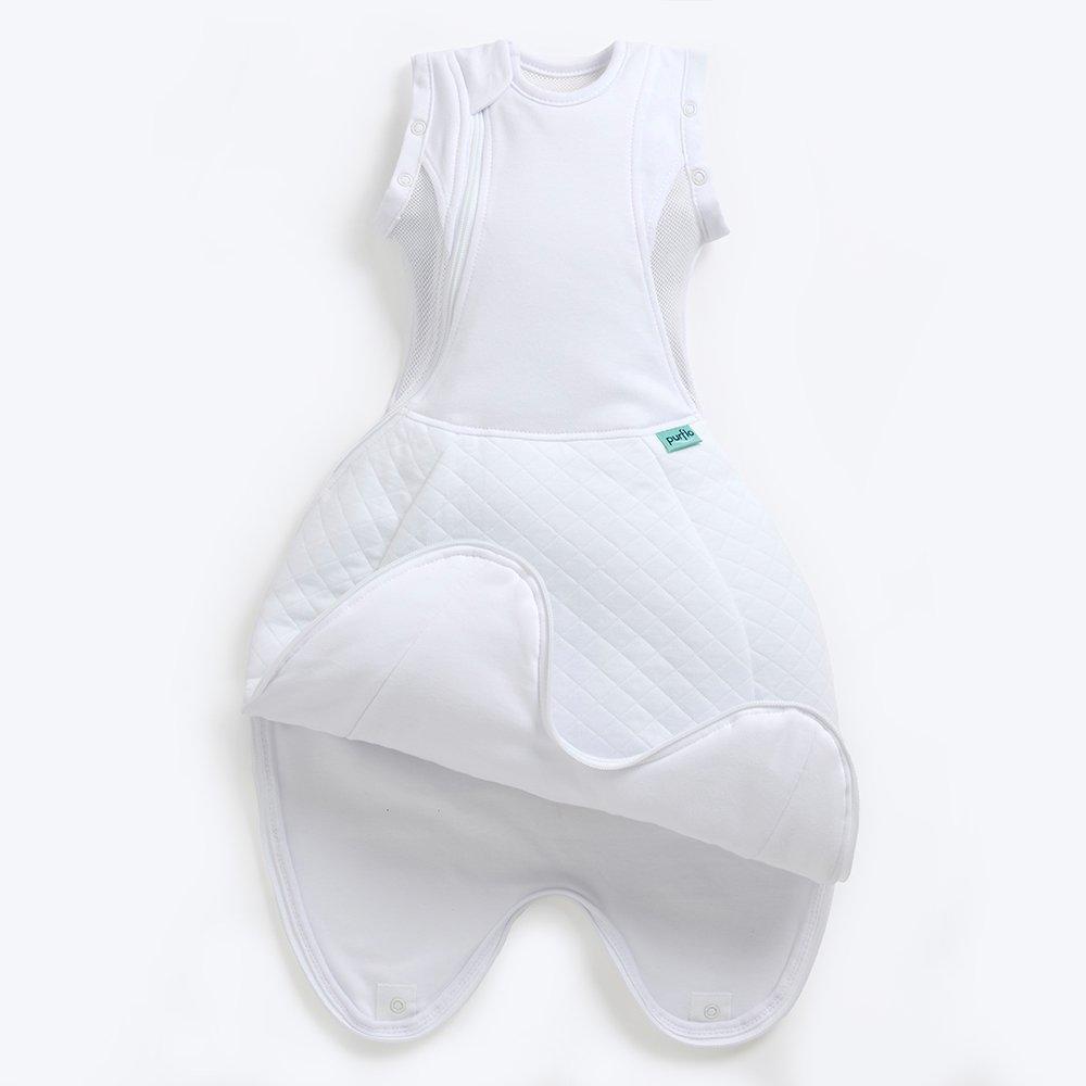 White - Purflo - 2.5 Tog Swaddle to Sleep Bag - 7