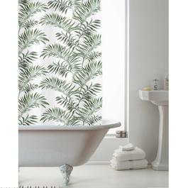 Country Club Shower Curtain with Rings - Leaf