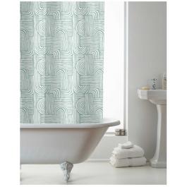 Country Club Shower Curtain with Rings - Boho Waves