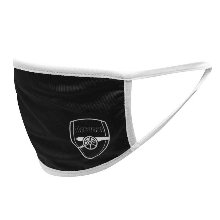 Arsenal - Team - 3 Black Logo Cotton Face Mask - 3